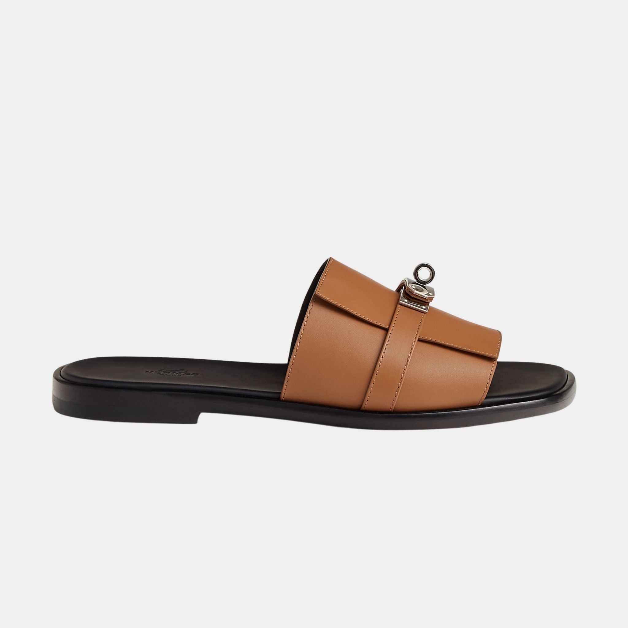 Gabriel Sandals Calfskin with Palladium Plated Kelly Buckle