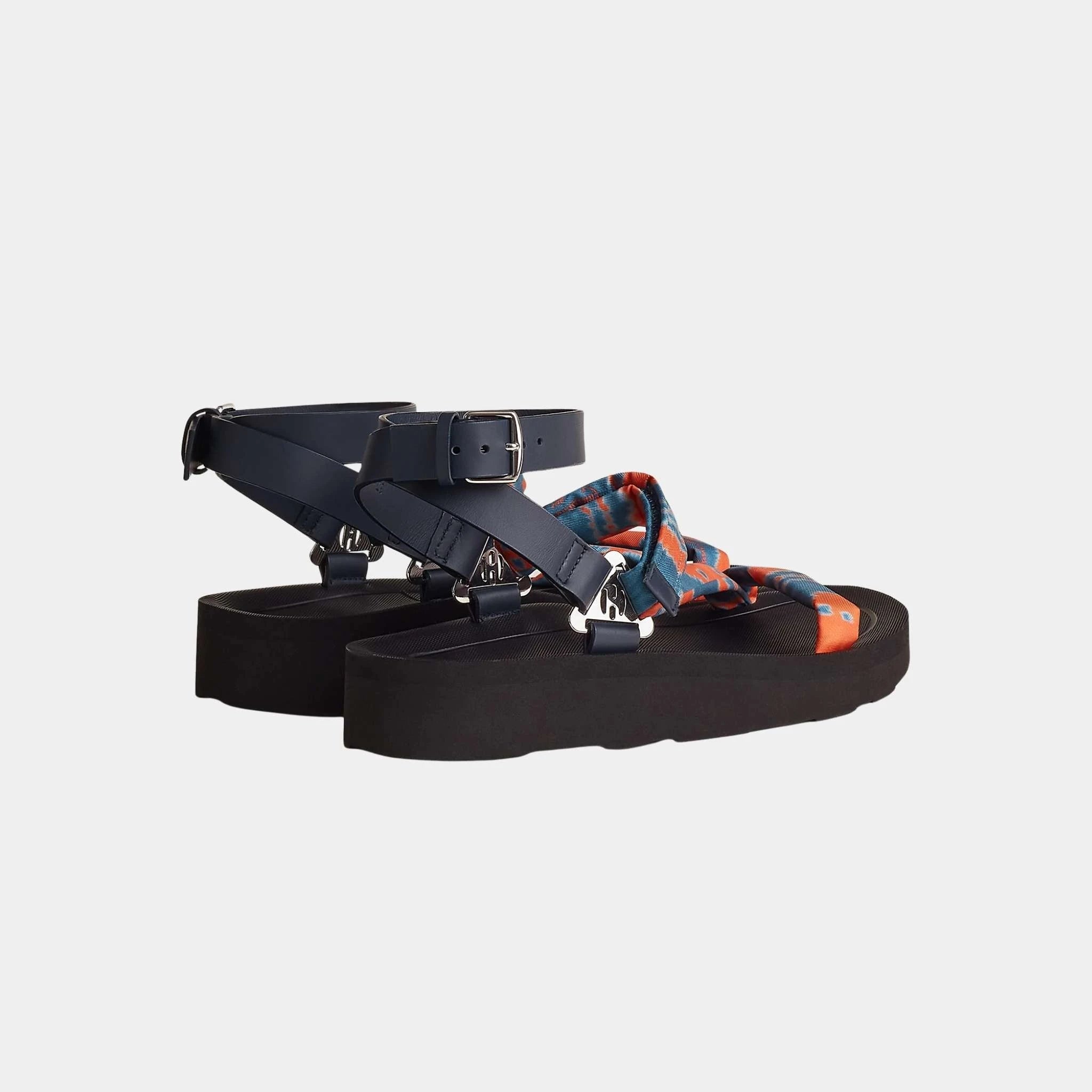 Galaxy Sandal Printed Silk And Calfskin