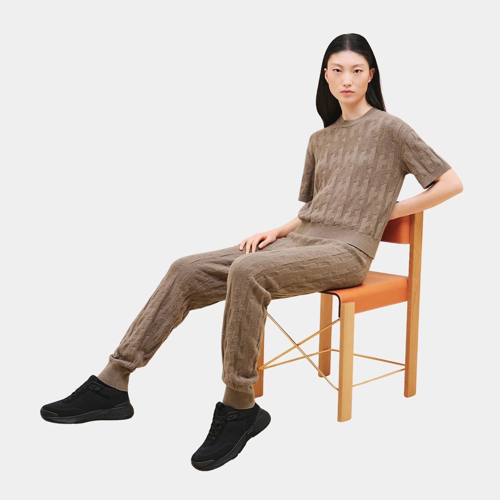 H Jogging Pants in Plain Wool