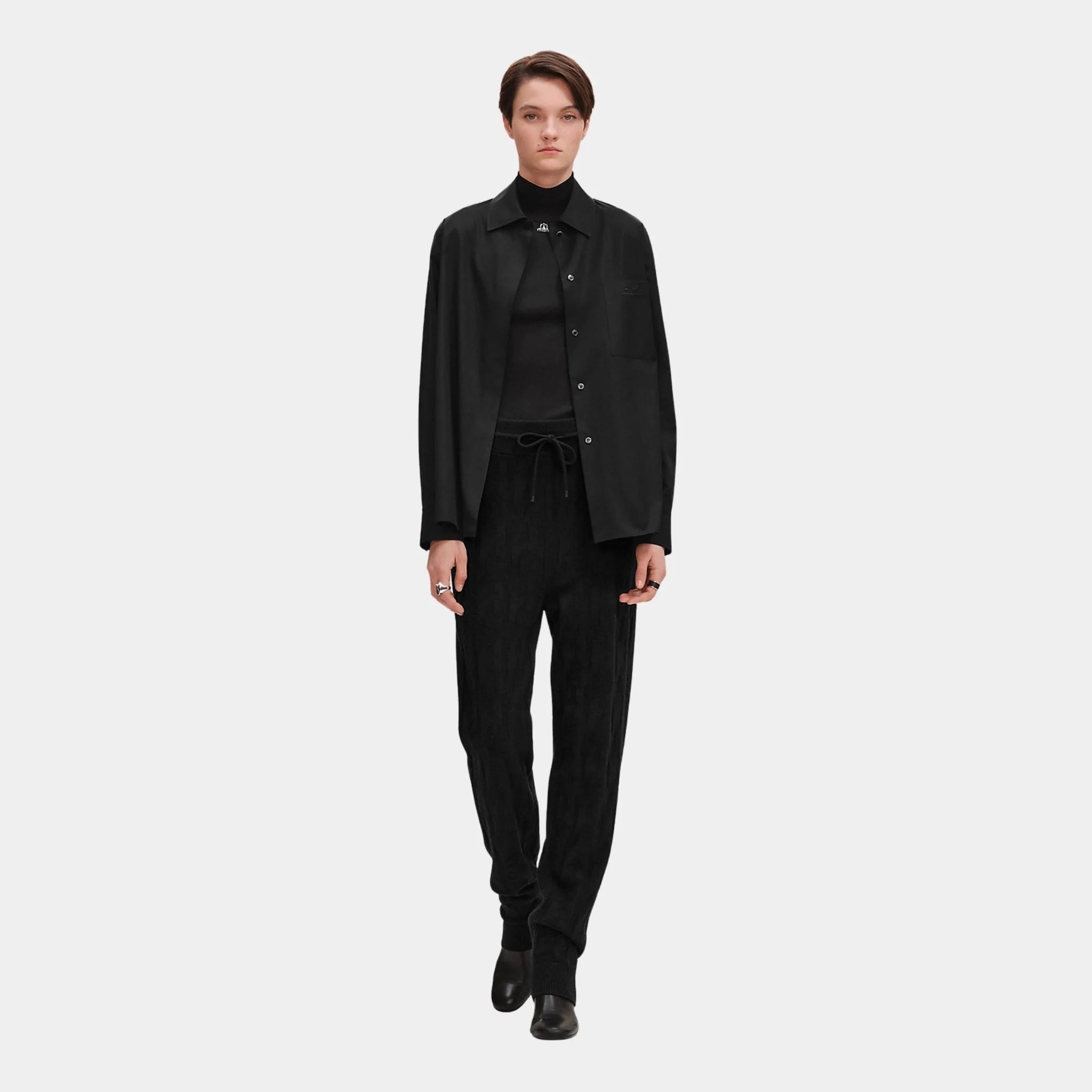 H Jogging Pants in Plain Wool