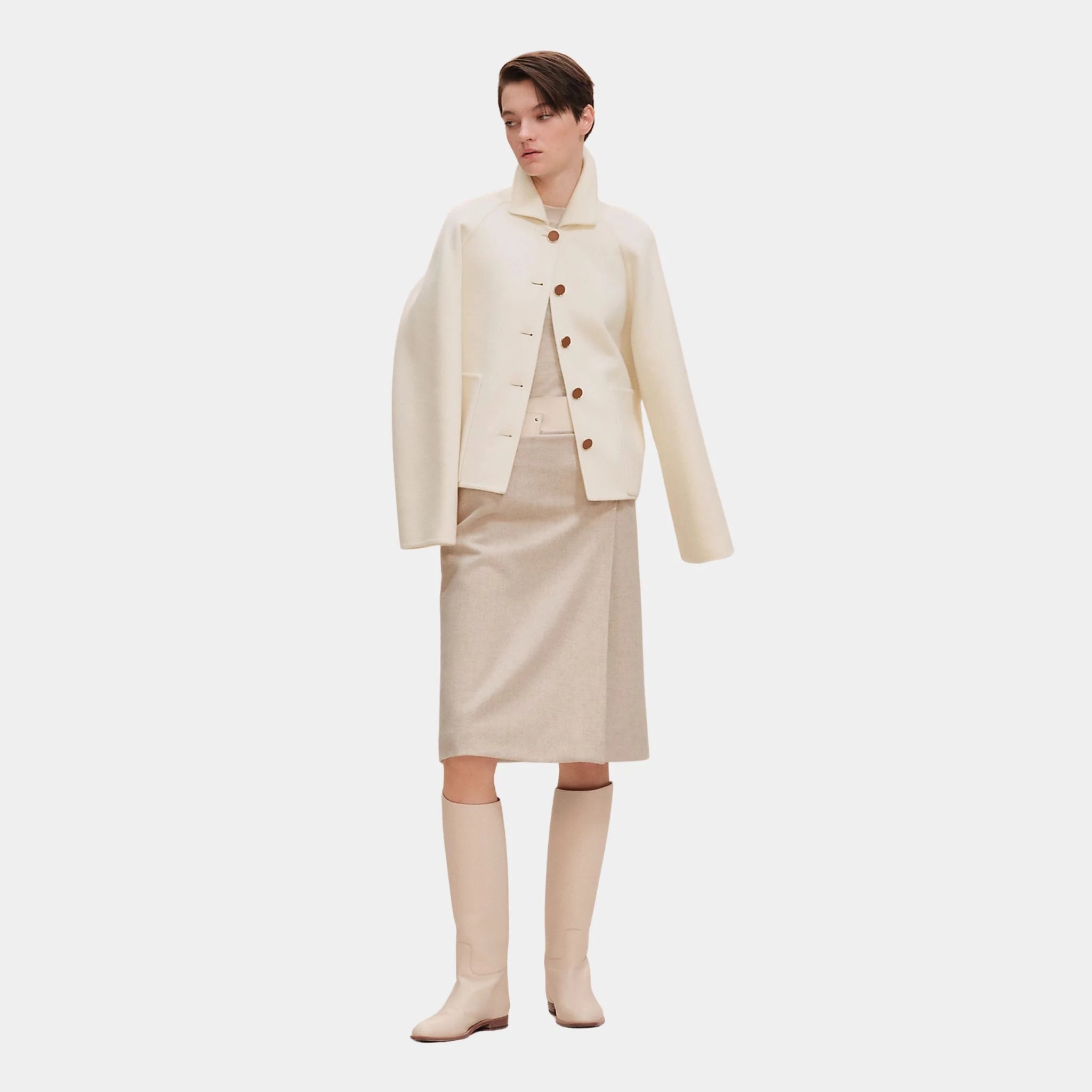 Jacket in Double-sided Cashmere