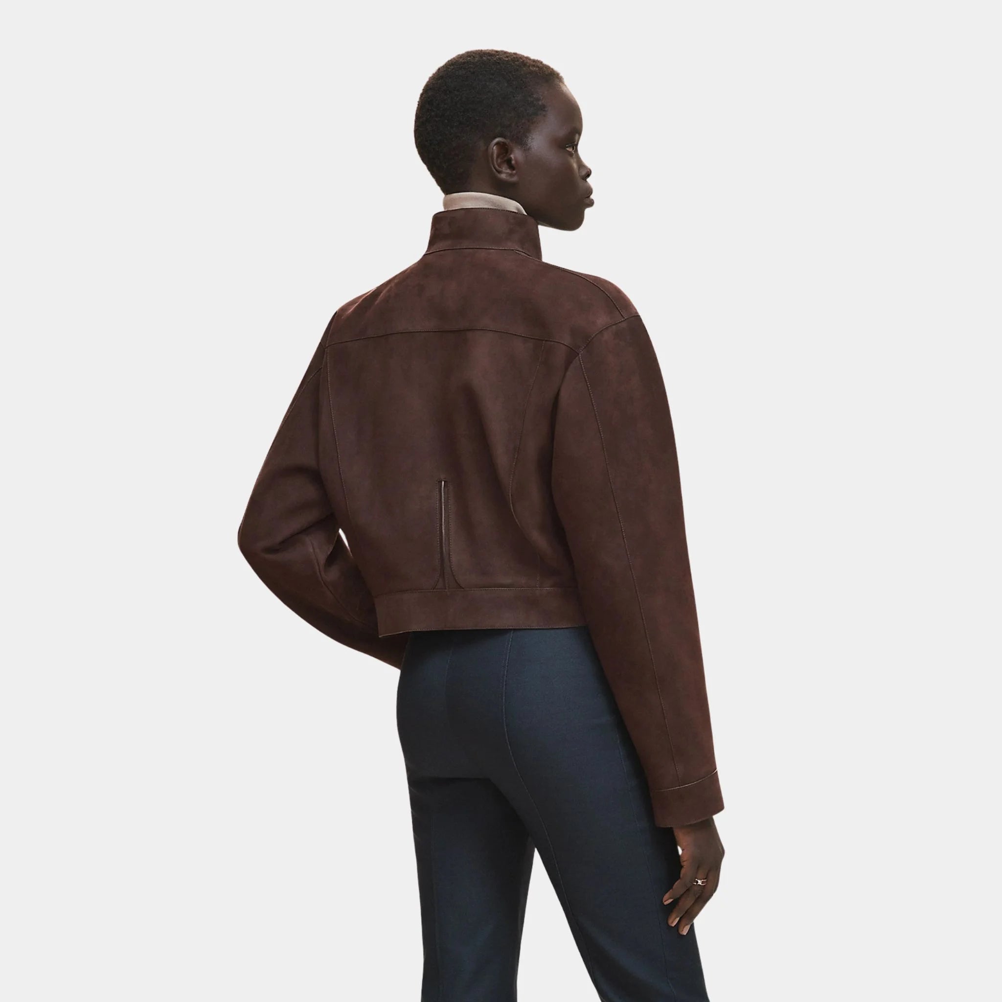 Jacket in Nubuck Calfskin
