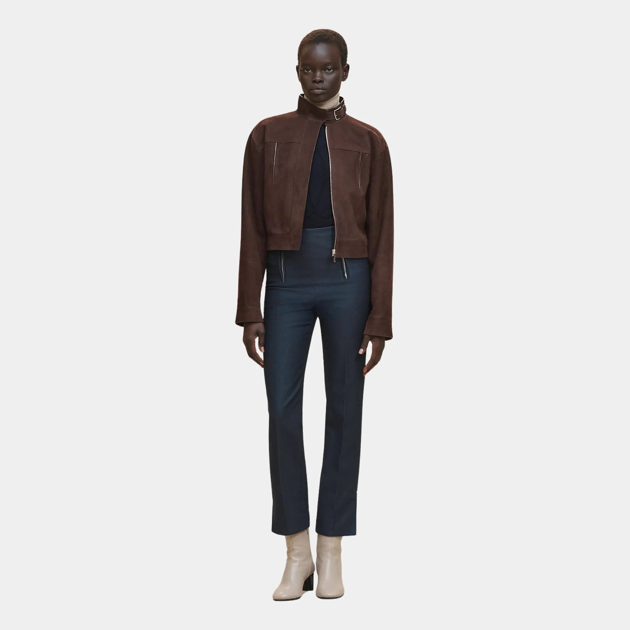 Jacket in Nubuck Calfskin