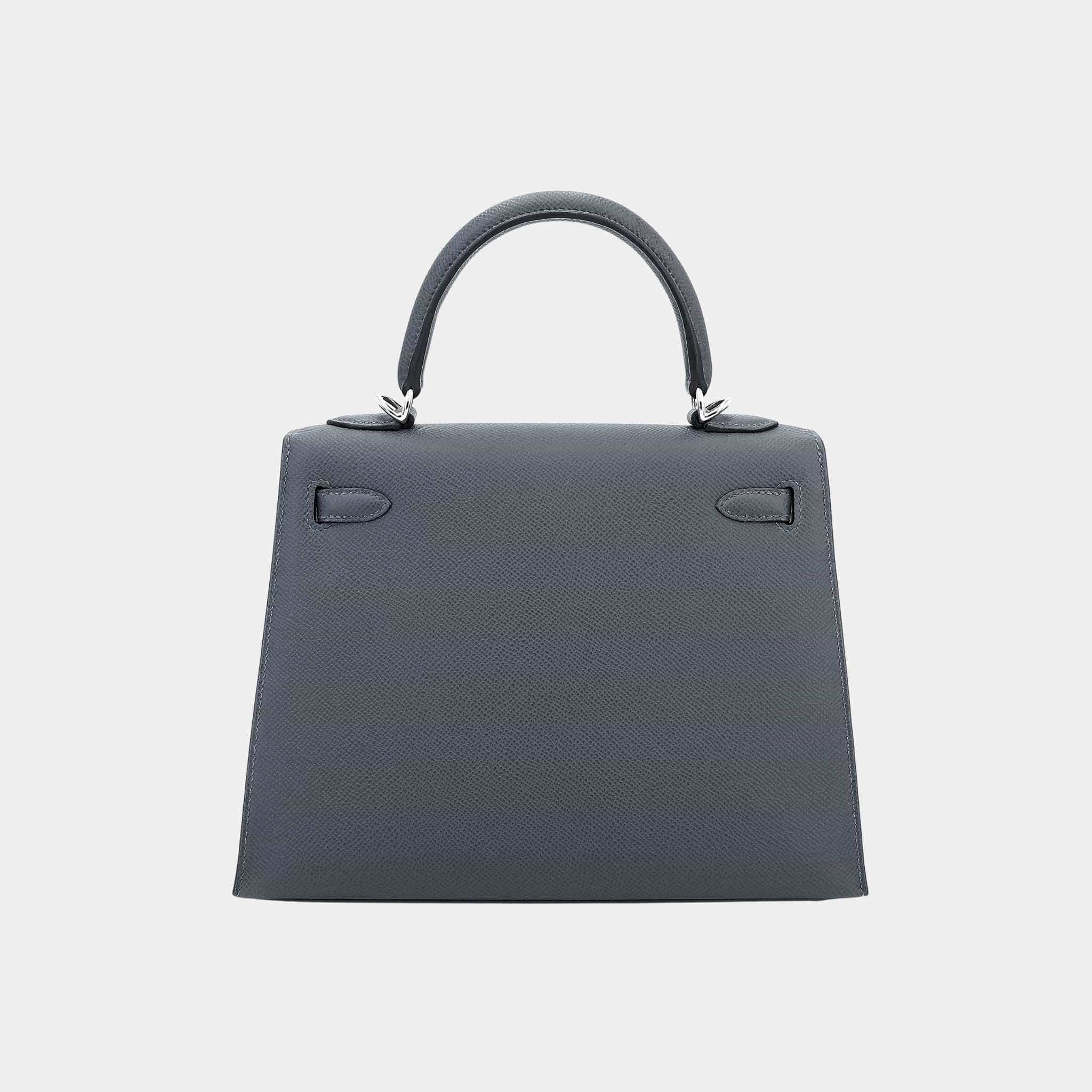 Kelly 25 Epsom Sellier Gris Misty PHW