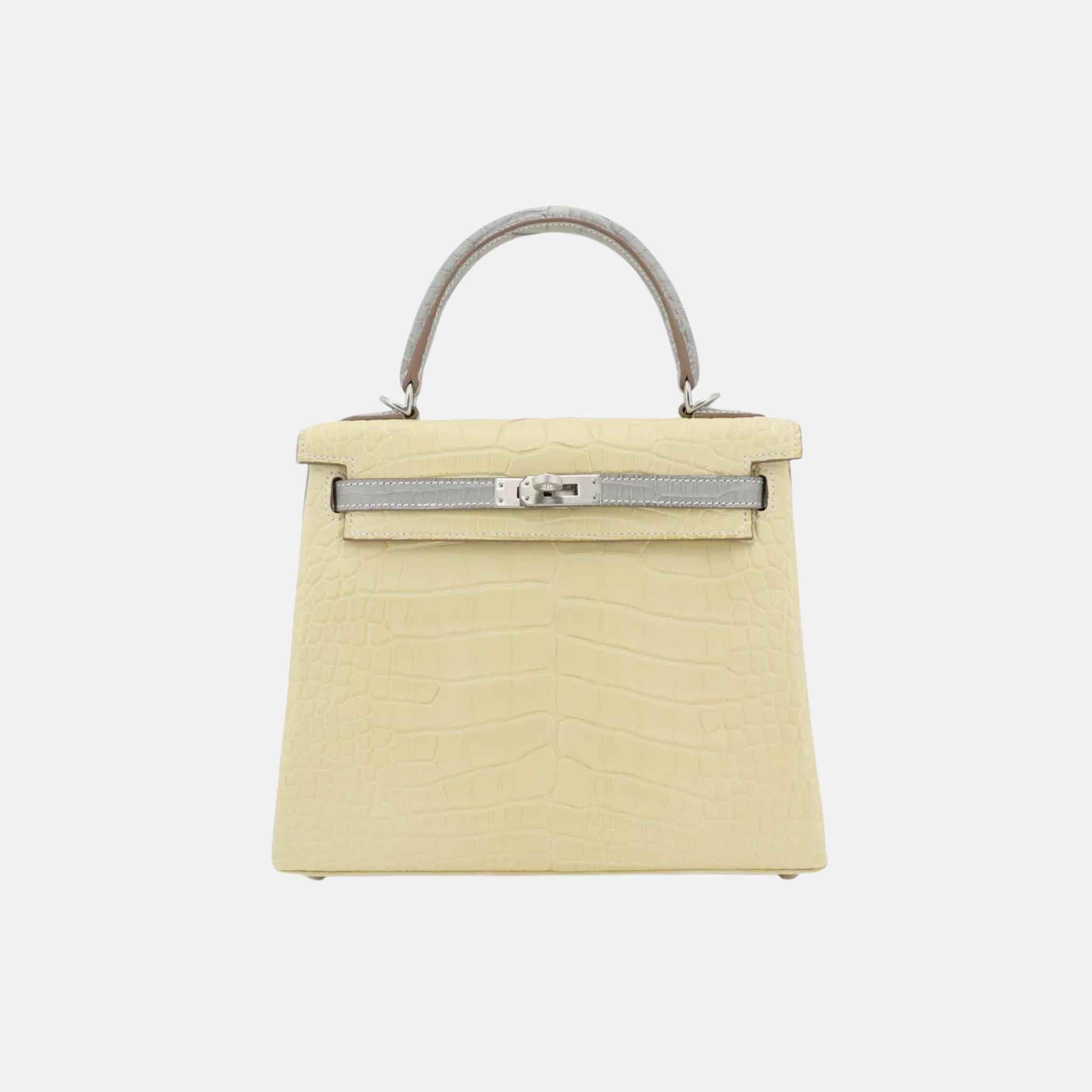 Kelly 25 HSS Alligator Vanille/Gris Perle BPHW