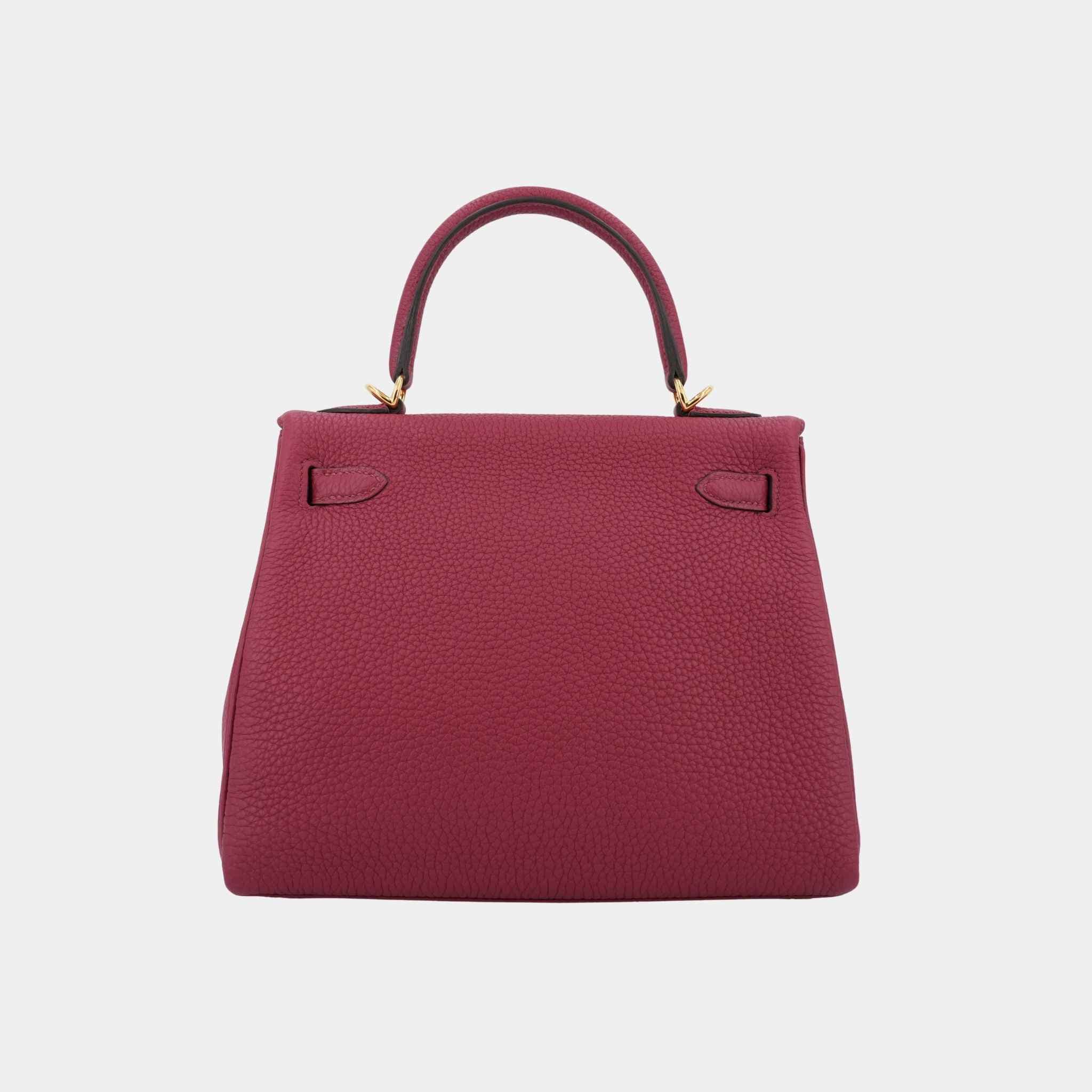 Kelly 25 Togo Rouge Grenat GHW