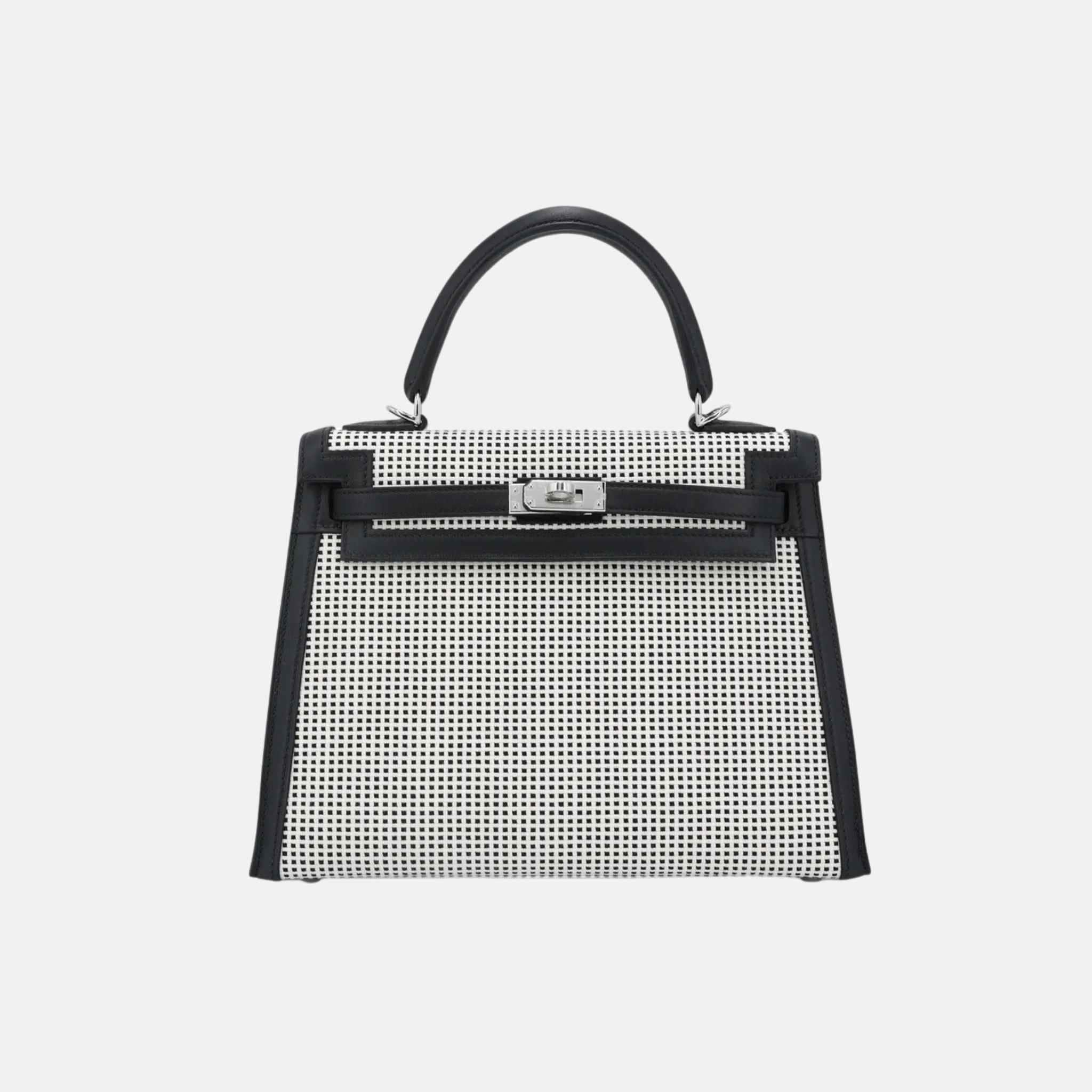 Kelly 25 Toile Quadrille Canvas-Swift Black PHW