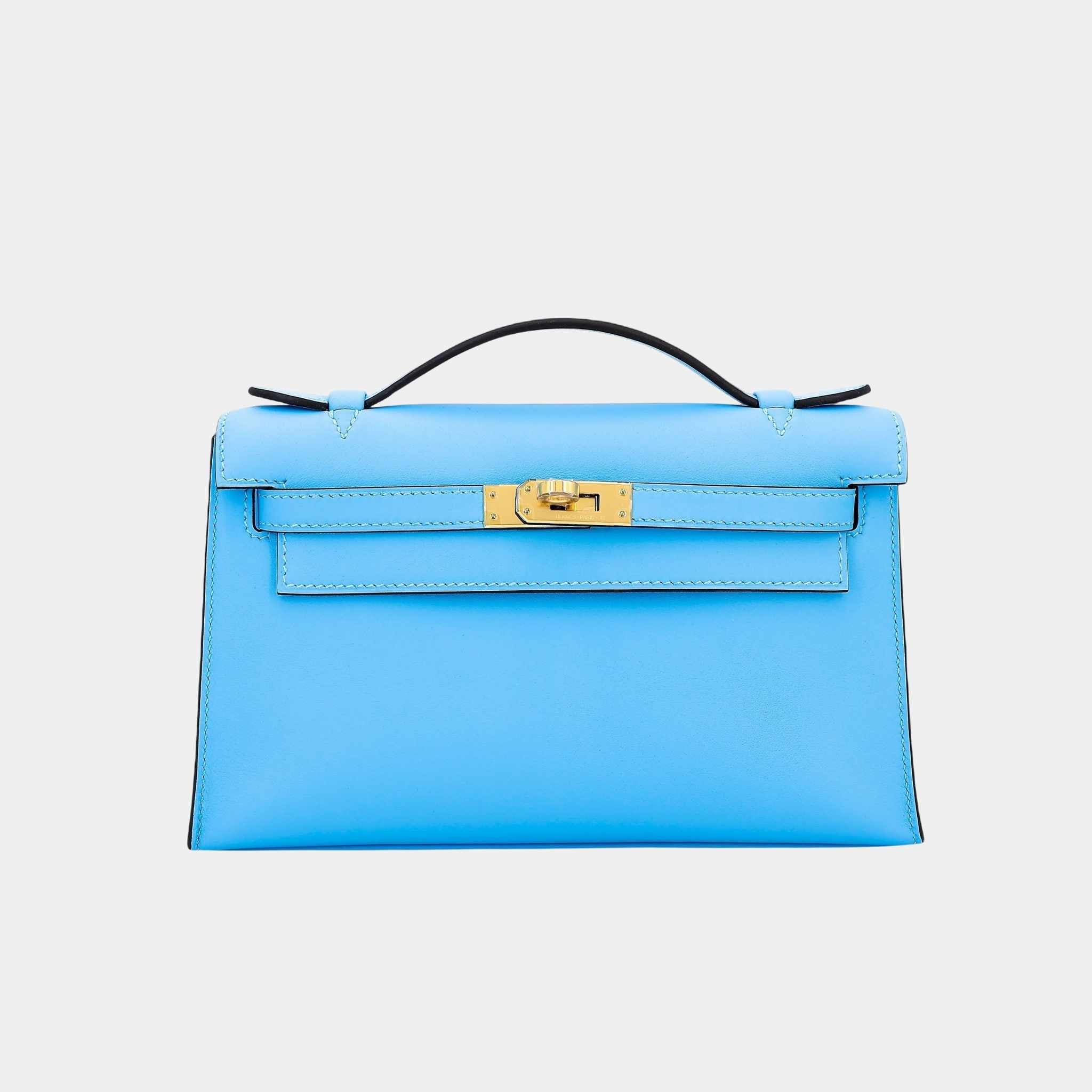 Kelly Pochette Swift Celeste GHW