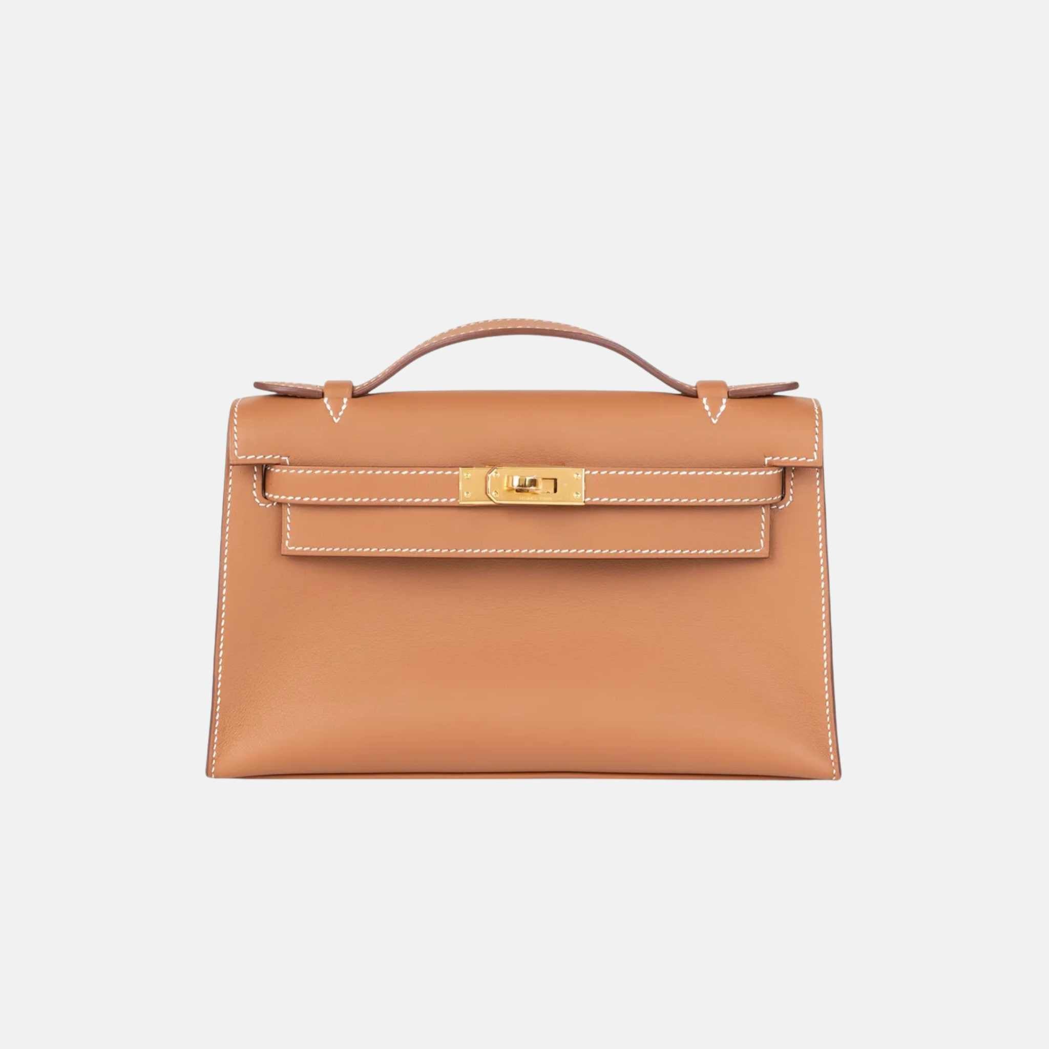 Kelly Pochette Swift Gold GHW