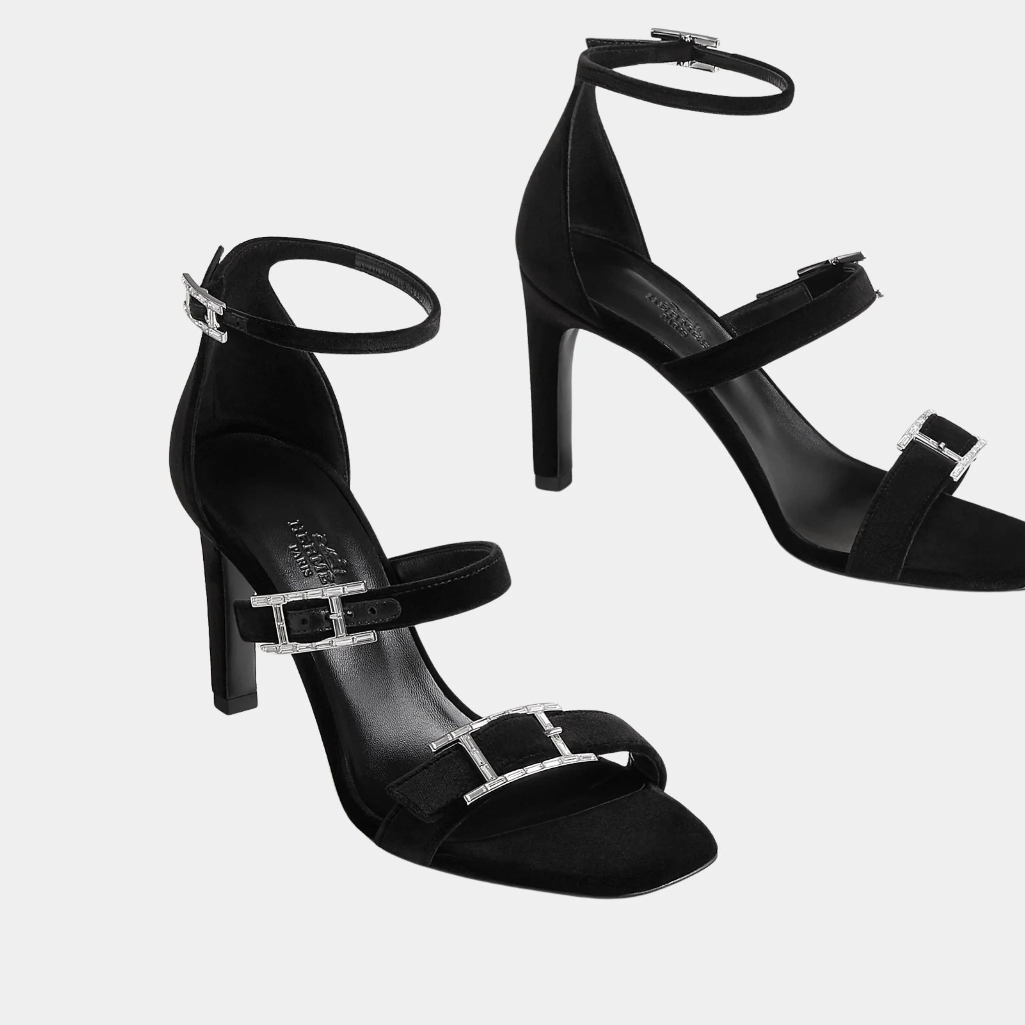 Liv 90 Sandals in Velvet Fabric