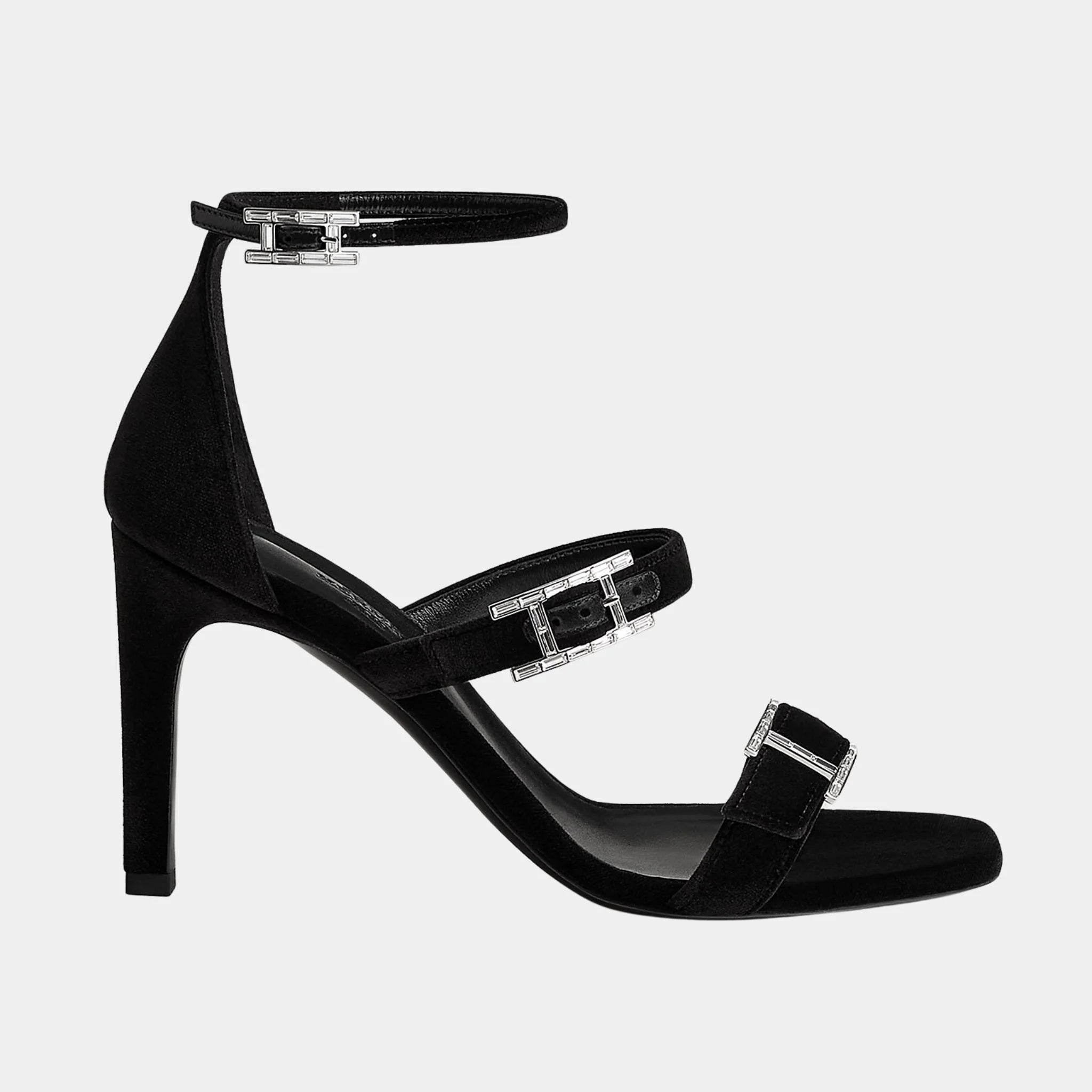 Liv 90 Sandals in Velvet Fabric