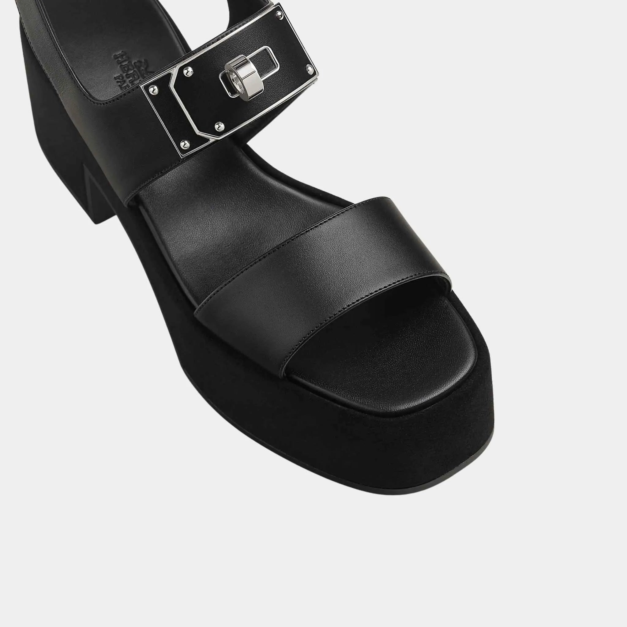 Lola 35 Heeled Sandals in Calfskin and Suede