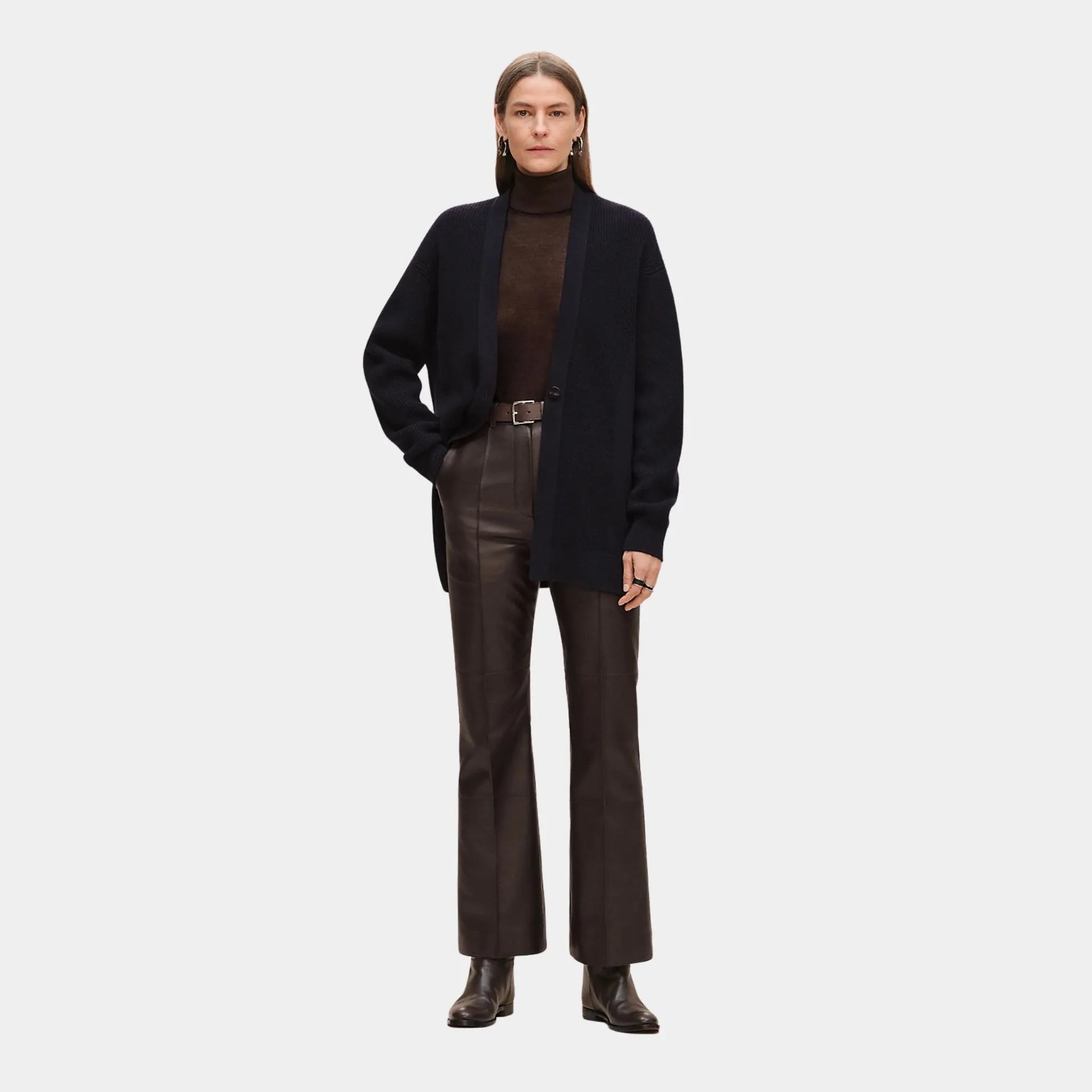 Long Cardigan in Plain Scottish Cashmere