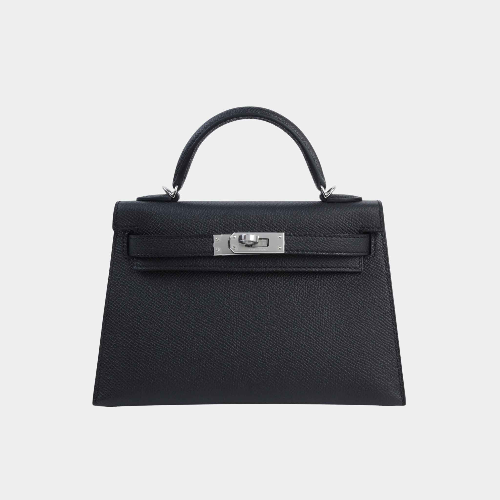 Mini Kelly II Epsom Black PHW