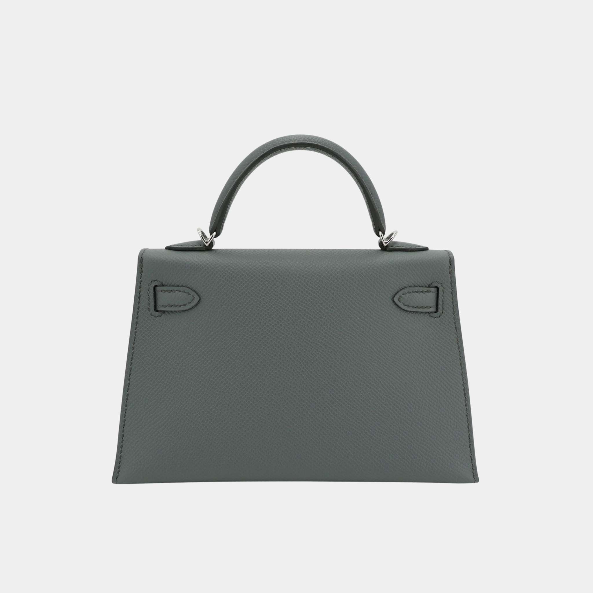 Mini Kelly II Epsom Vert Amande ELHW