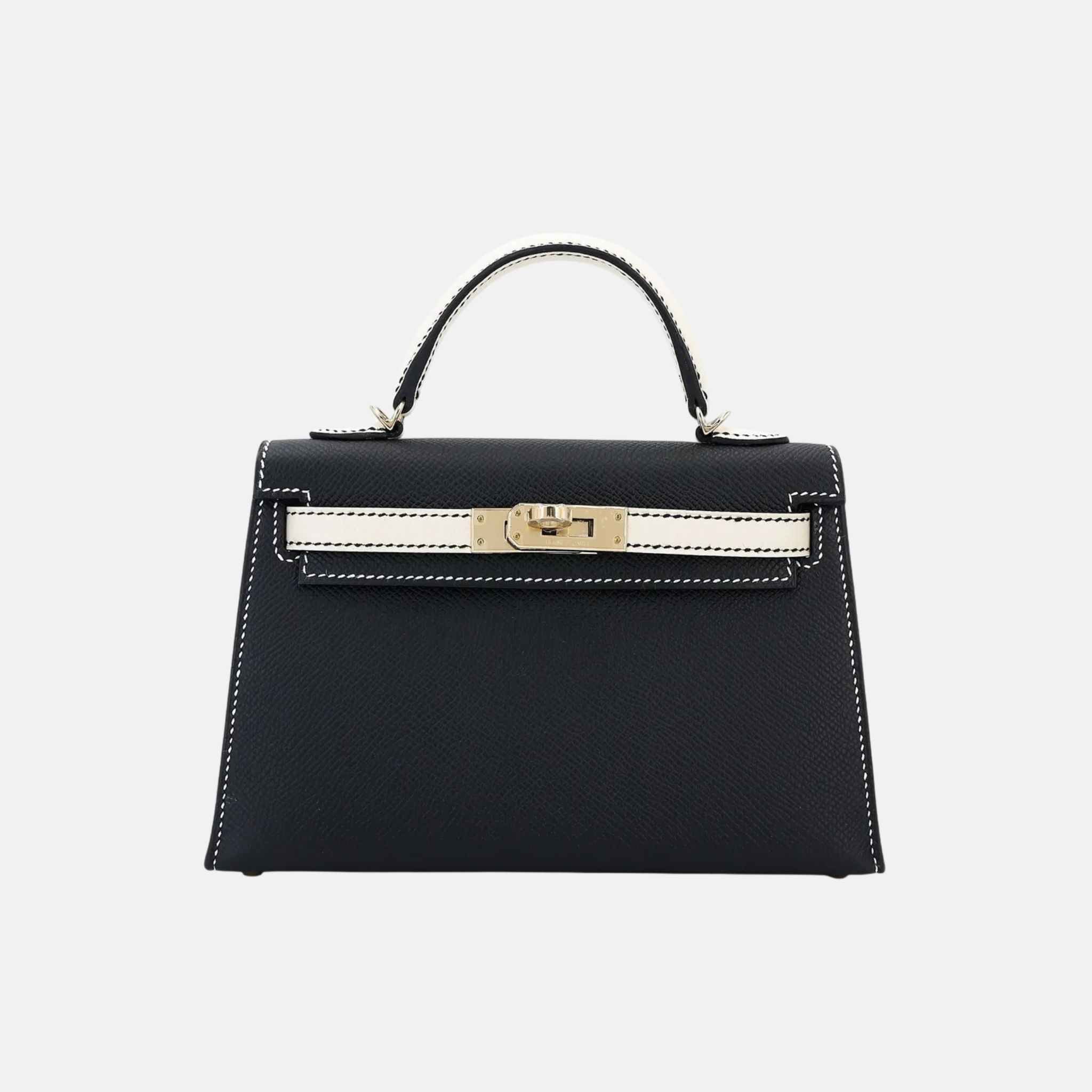 Mini Kelly II HSS Epsom Black/Craie PBHW