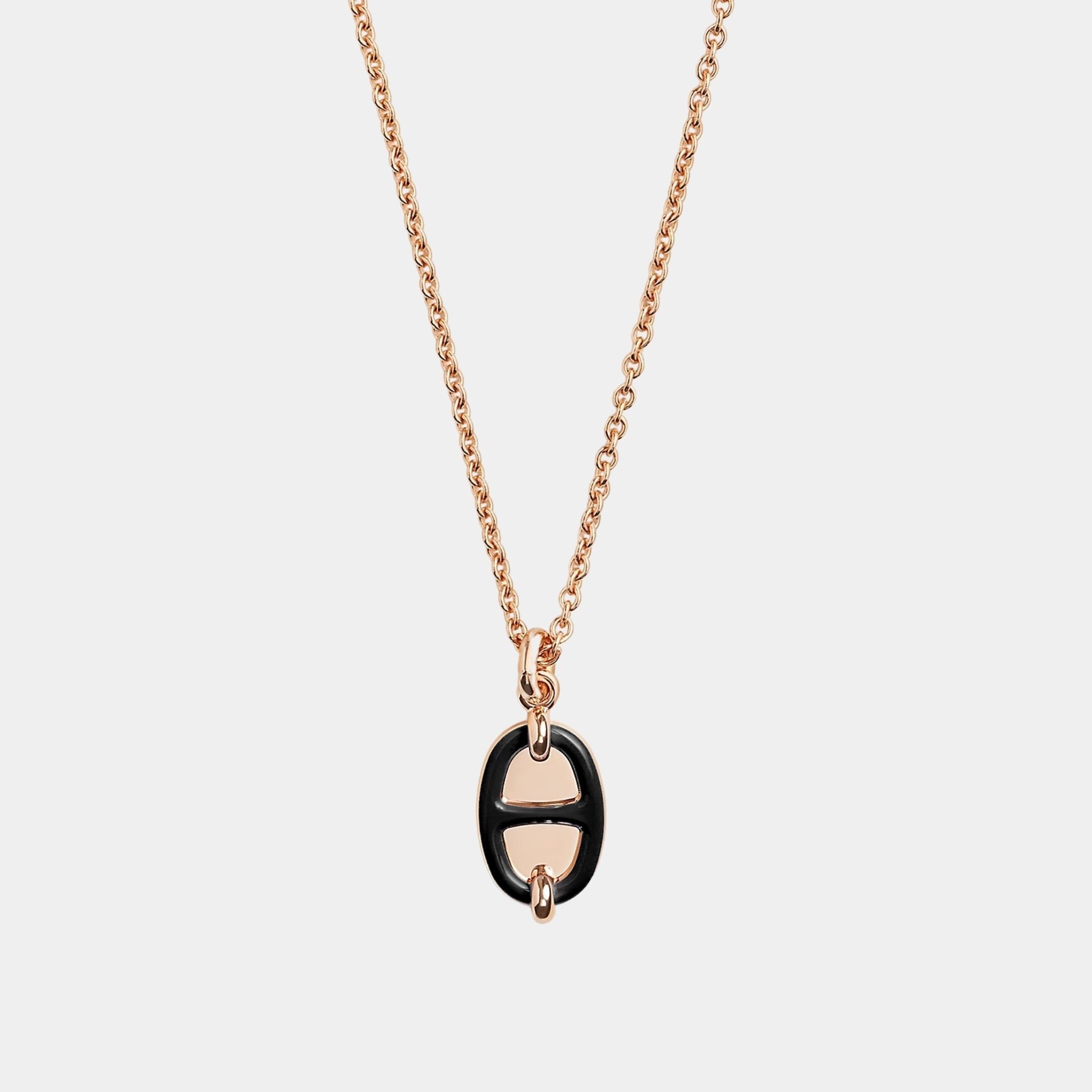 Mini Maillon Pendant Small Model Rose Gold Plated