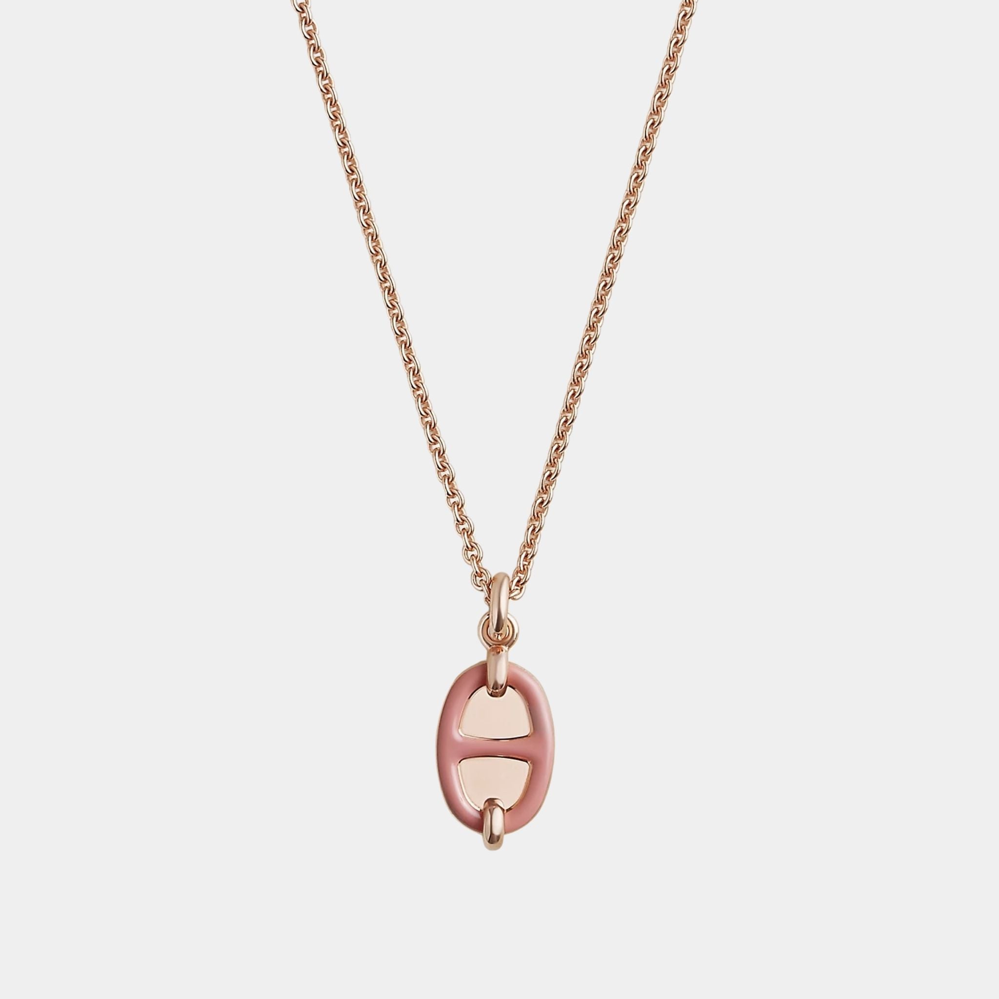 Mini Maillon Pendant Small Model Rose Gold Plated