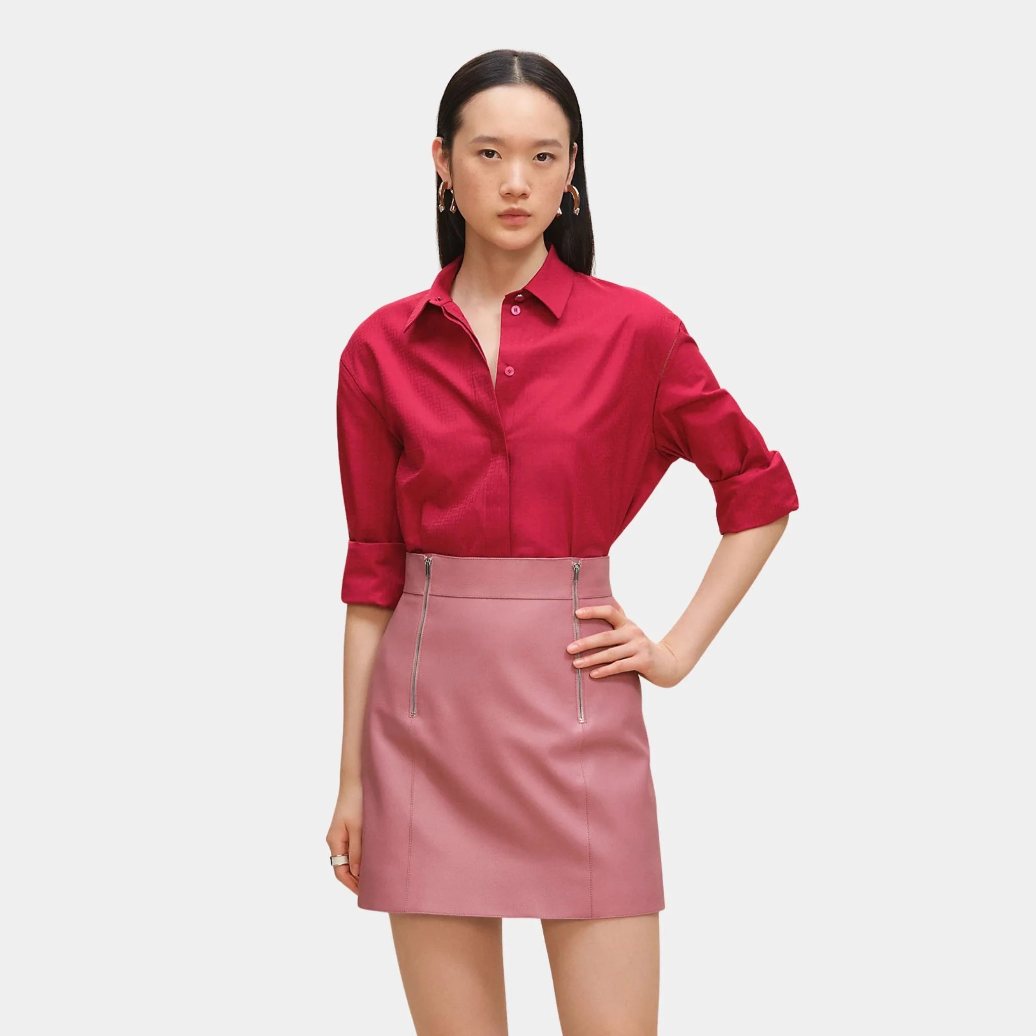 Miniskirt in Grained Goatskin