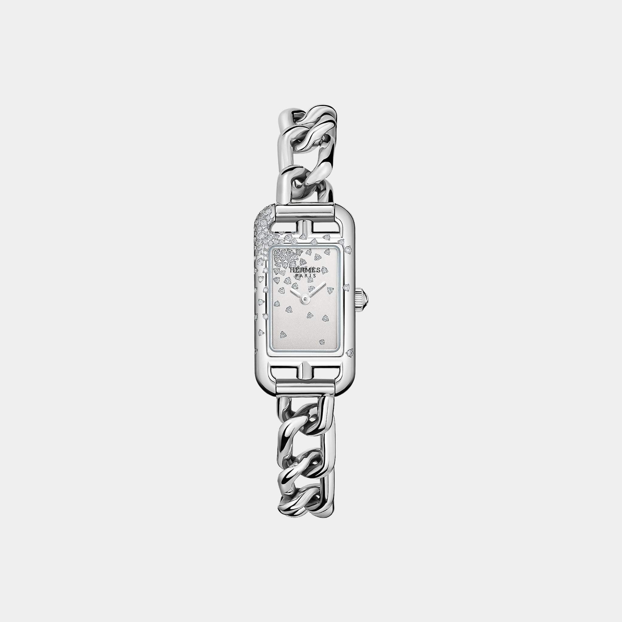 Nantucket Steel 29 mm Watch With Rhodium-Plated And Set Dial