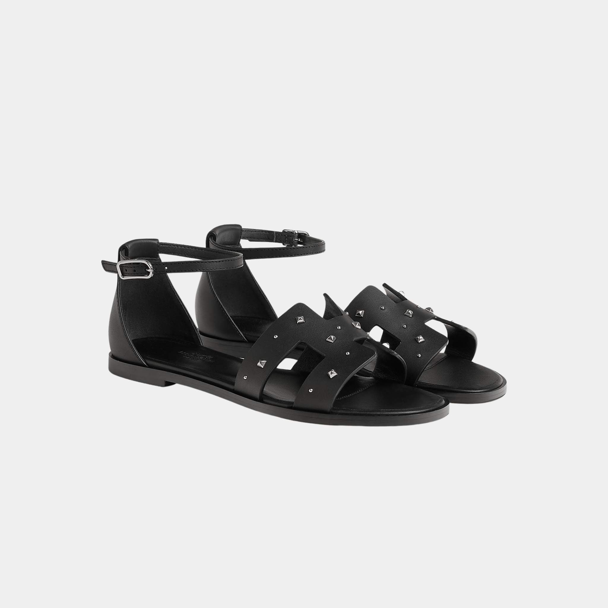 Santorini Sandals Calfskin With Medor Studs