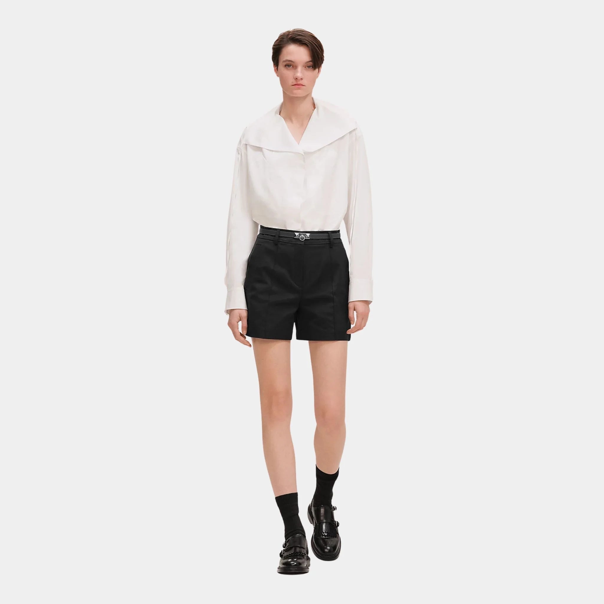 Shorts in Double Stretch Cotton Twill