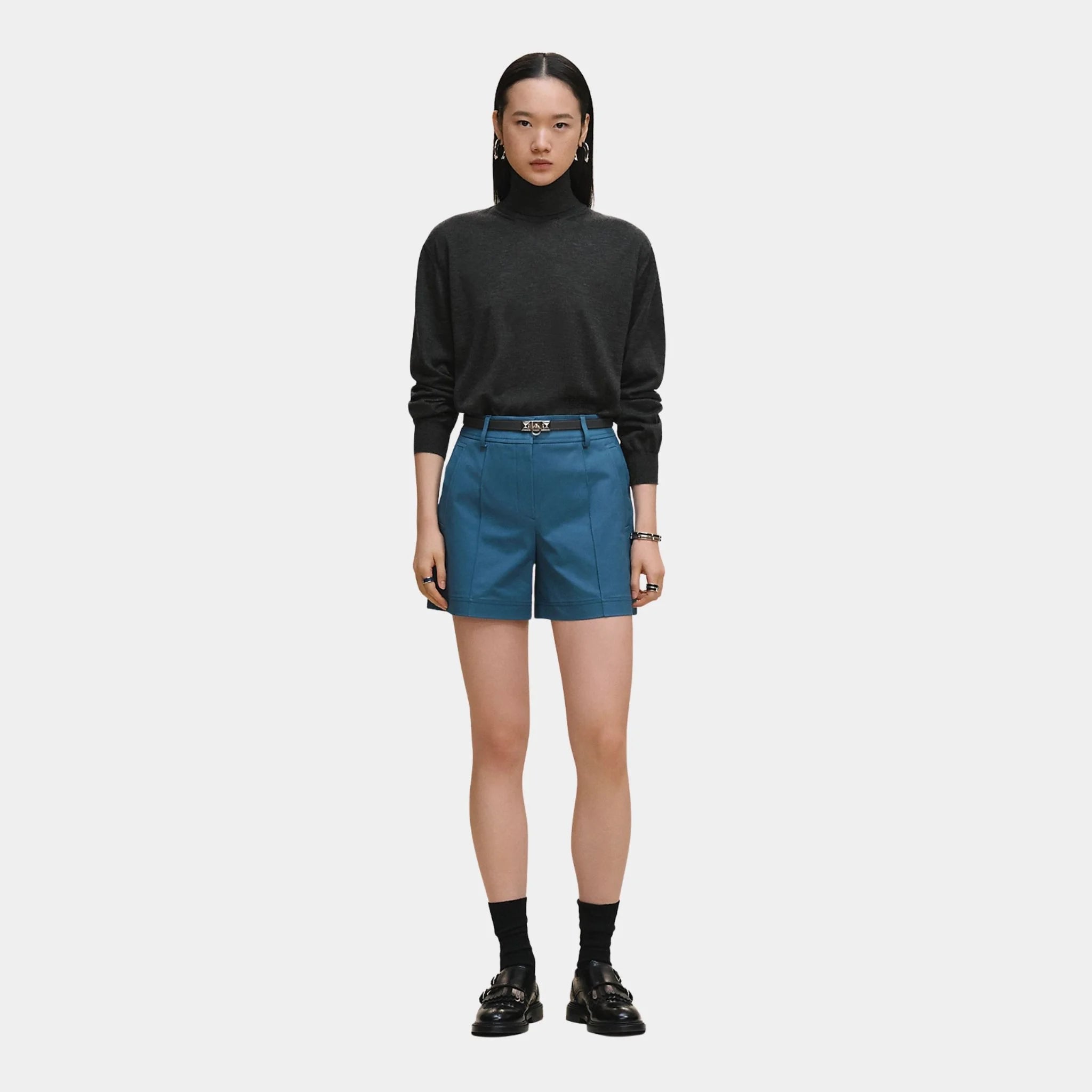 Shorts in Double Stretch Cotton Twill