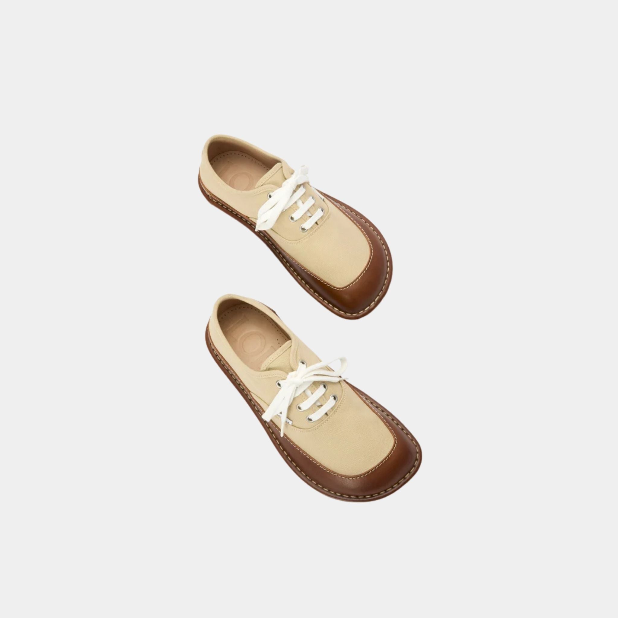 Bay Lace-Up In Canvas And Vegetable-Tanned Calfskin