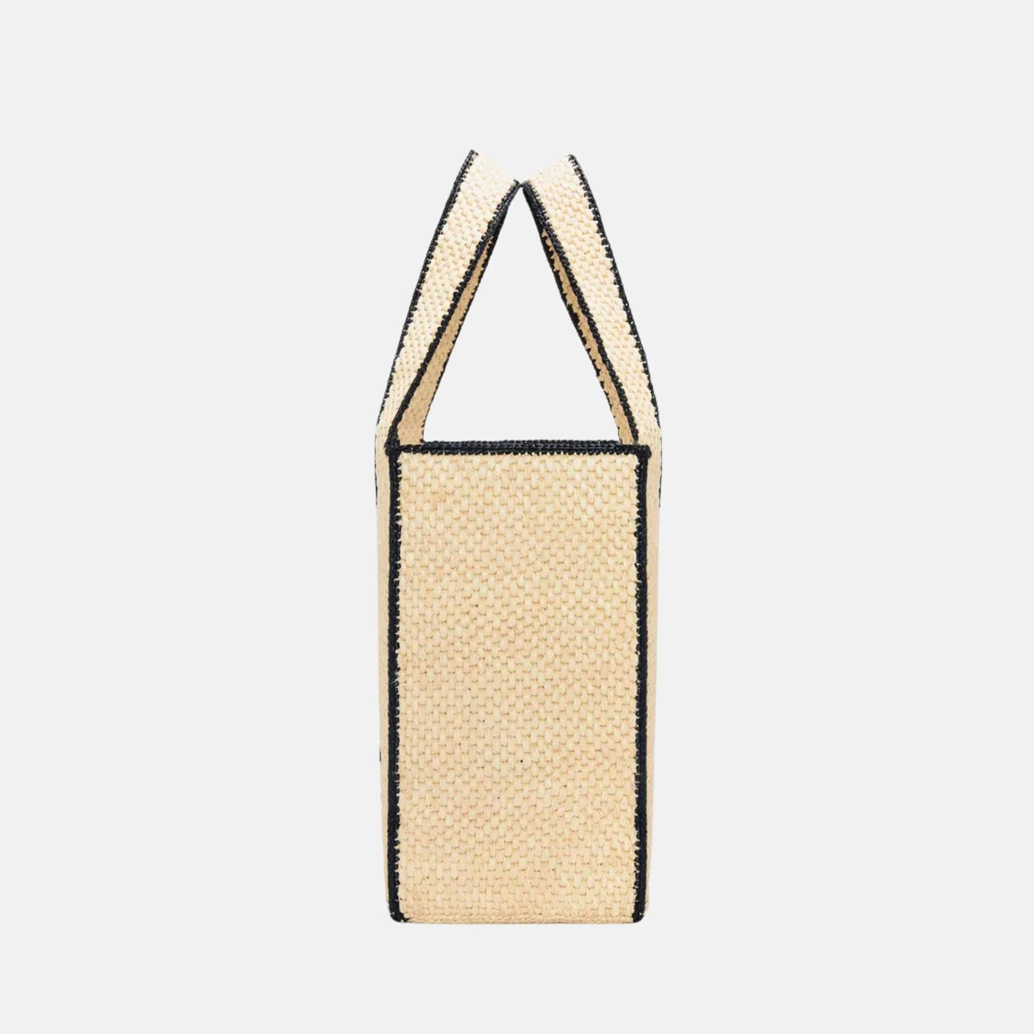 Large Font Tote in Natural Raffia