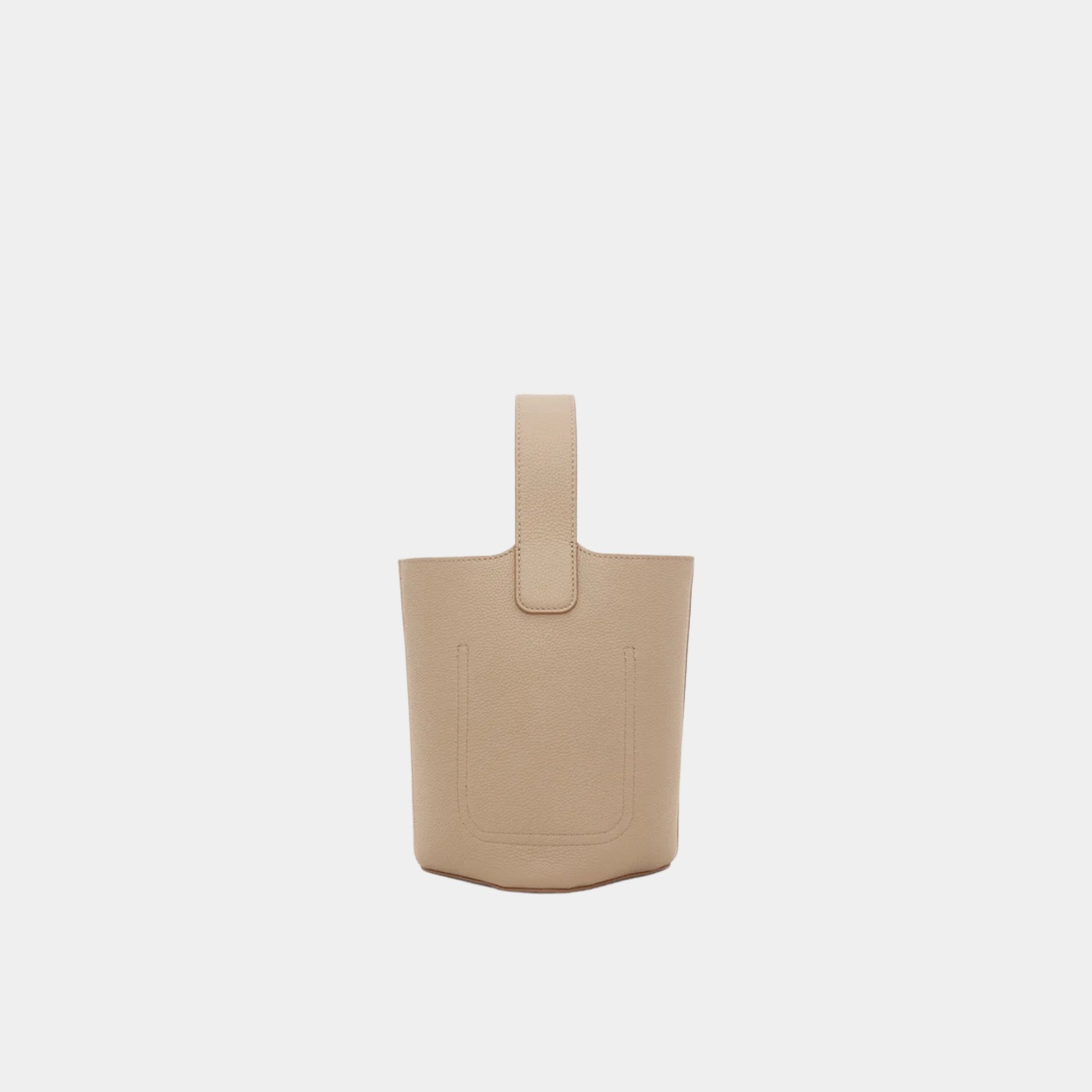 Mini Pebble Bucket Bag In Soft Grained Calfskin