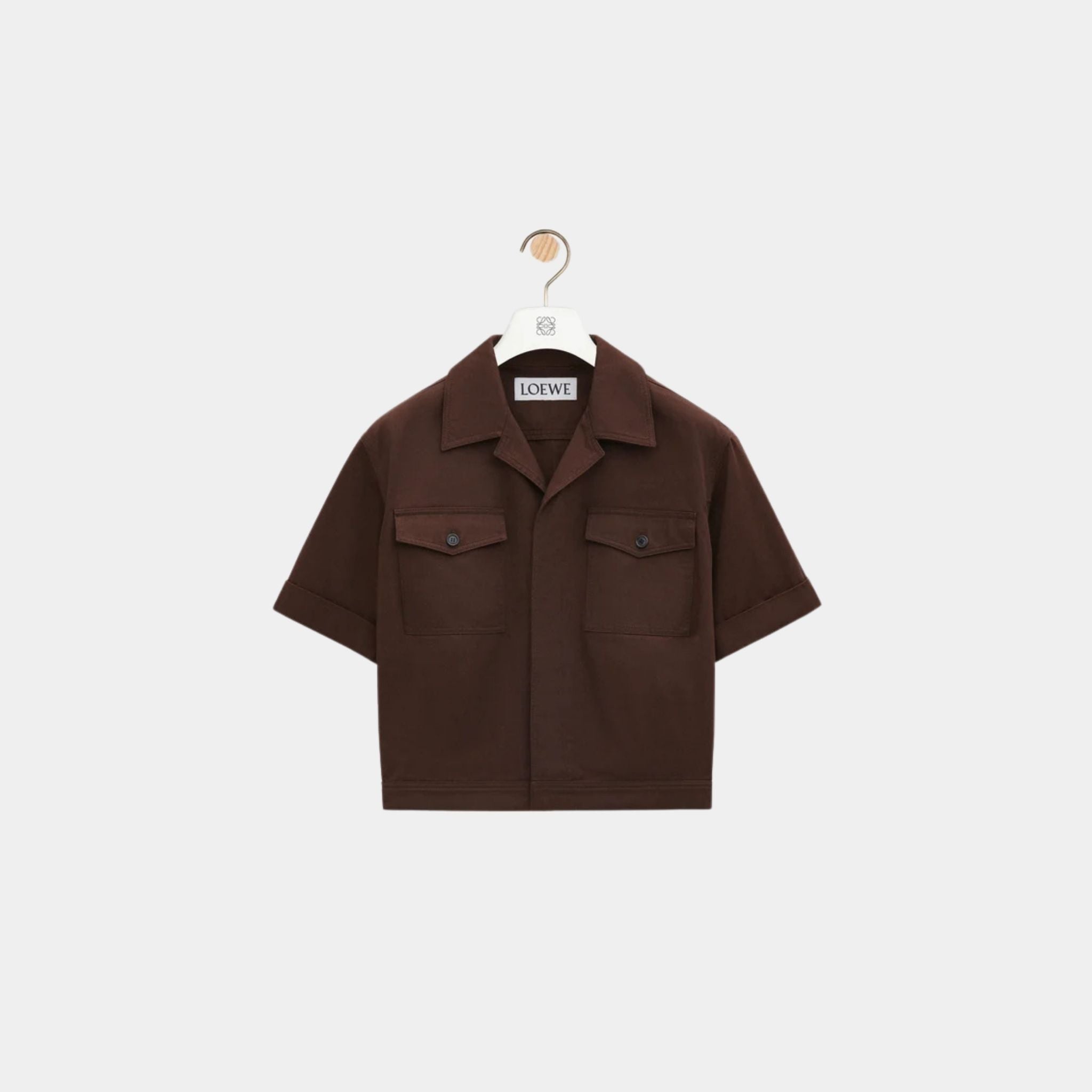 Short Sleeve Shirt in Lightweight Compact Cotton