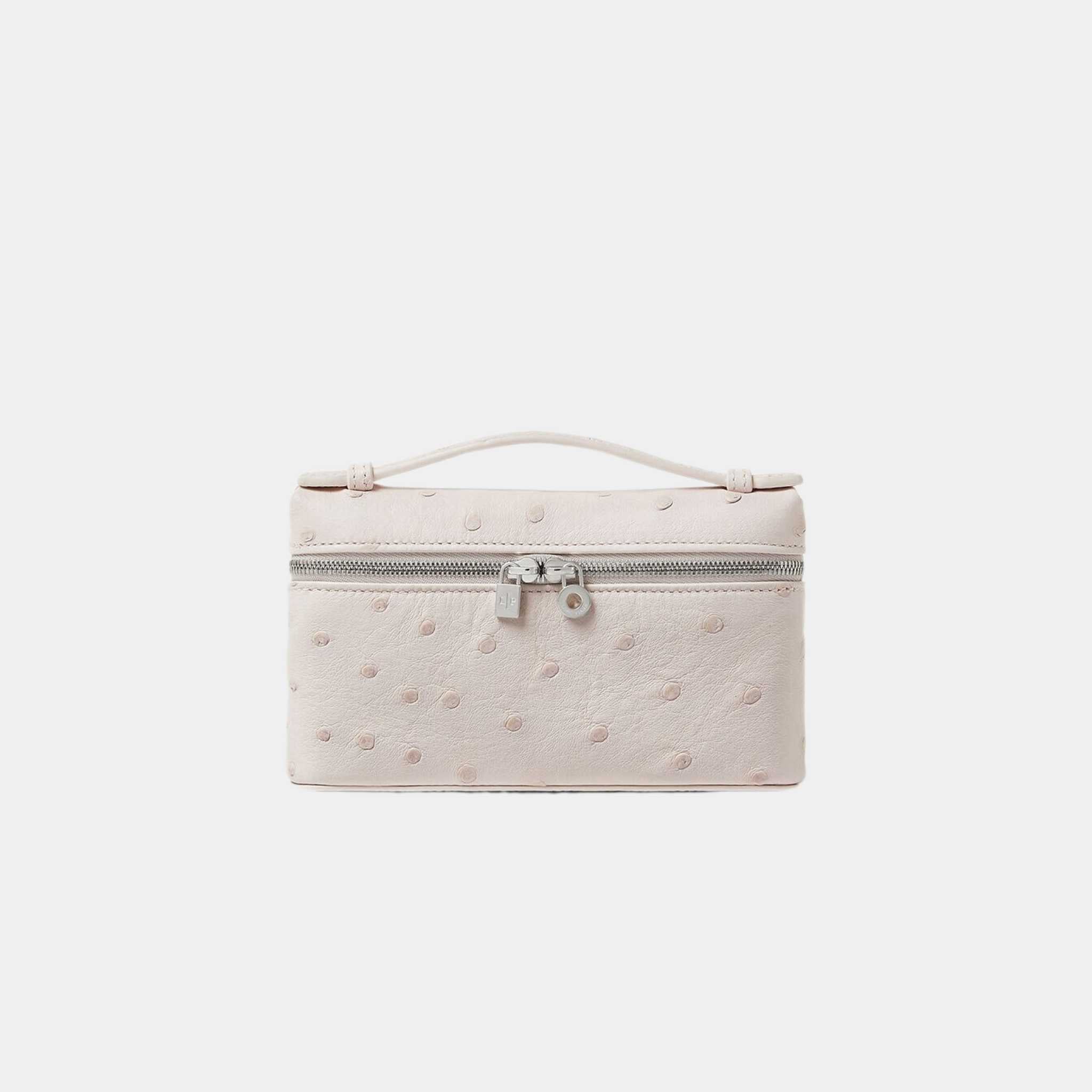 Extra Pocket Mini Pouch Ostrich Leather