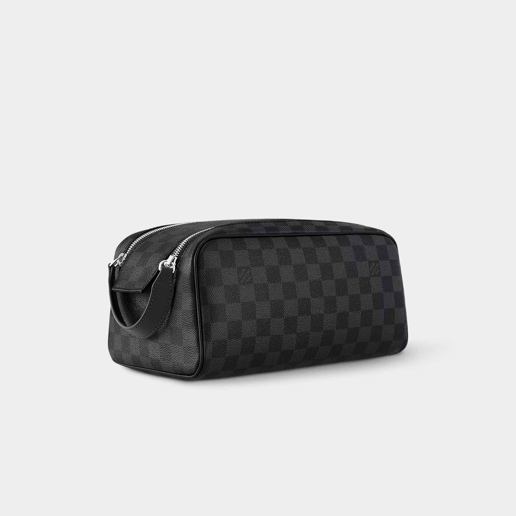 Dopp Kit Toilet Pouch Damier Graphite Canvas