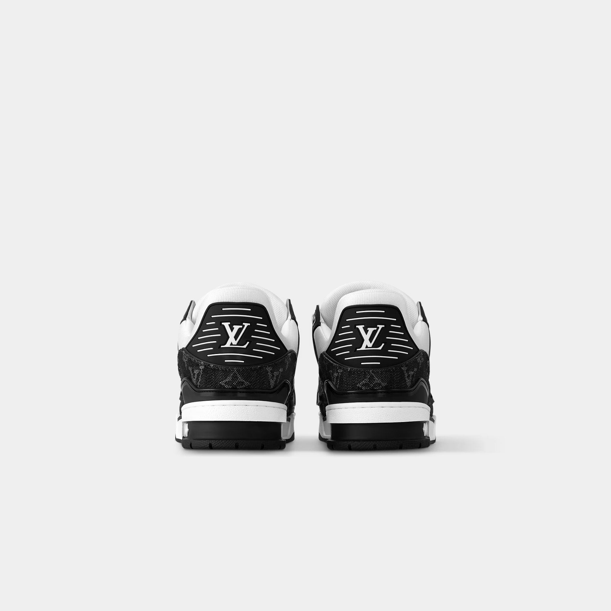 LV Trainers Monogram Denim and Monogram Calf Leather