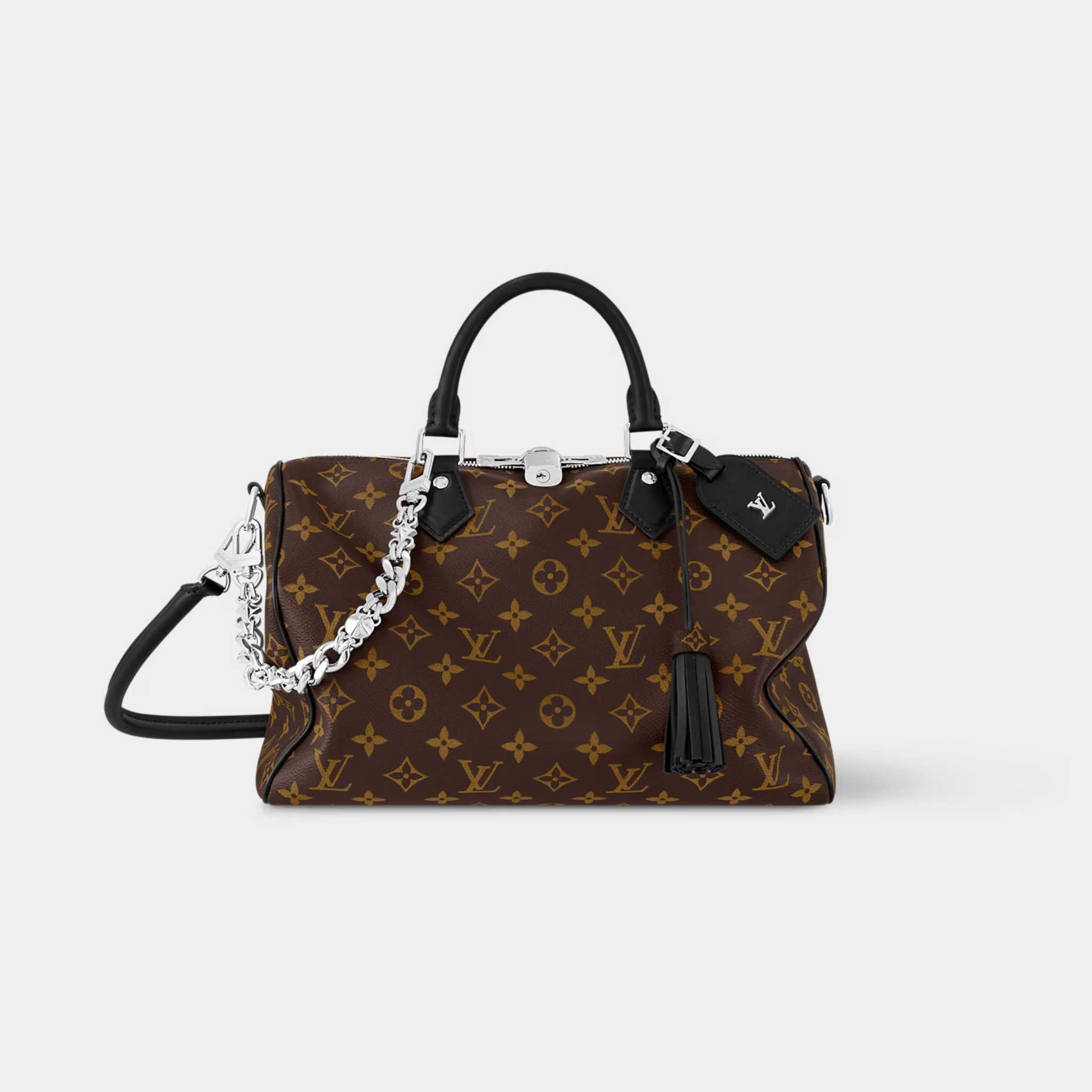 Speedy Soft 30 Dark Monogram Canvas