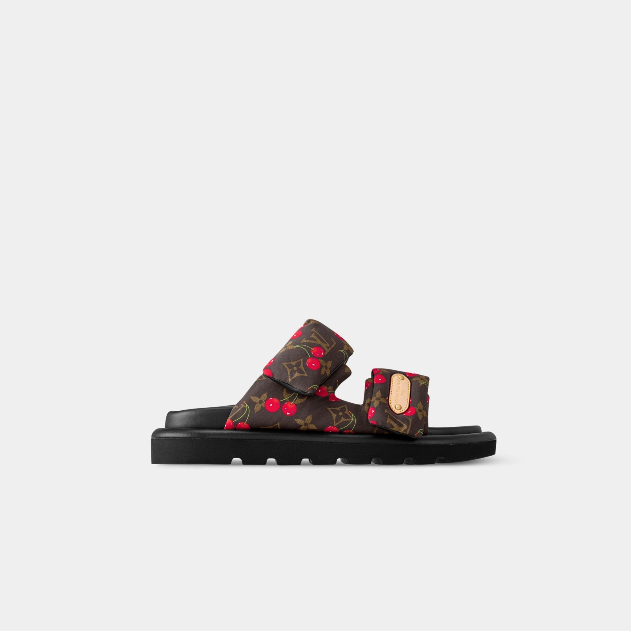 LV x TM Pool Pillow Comfort Flat Mule Cherry Print