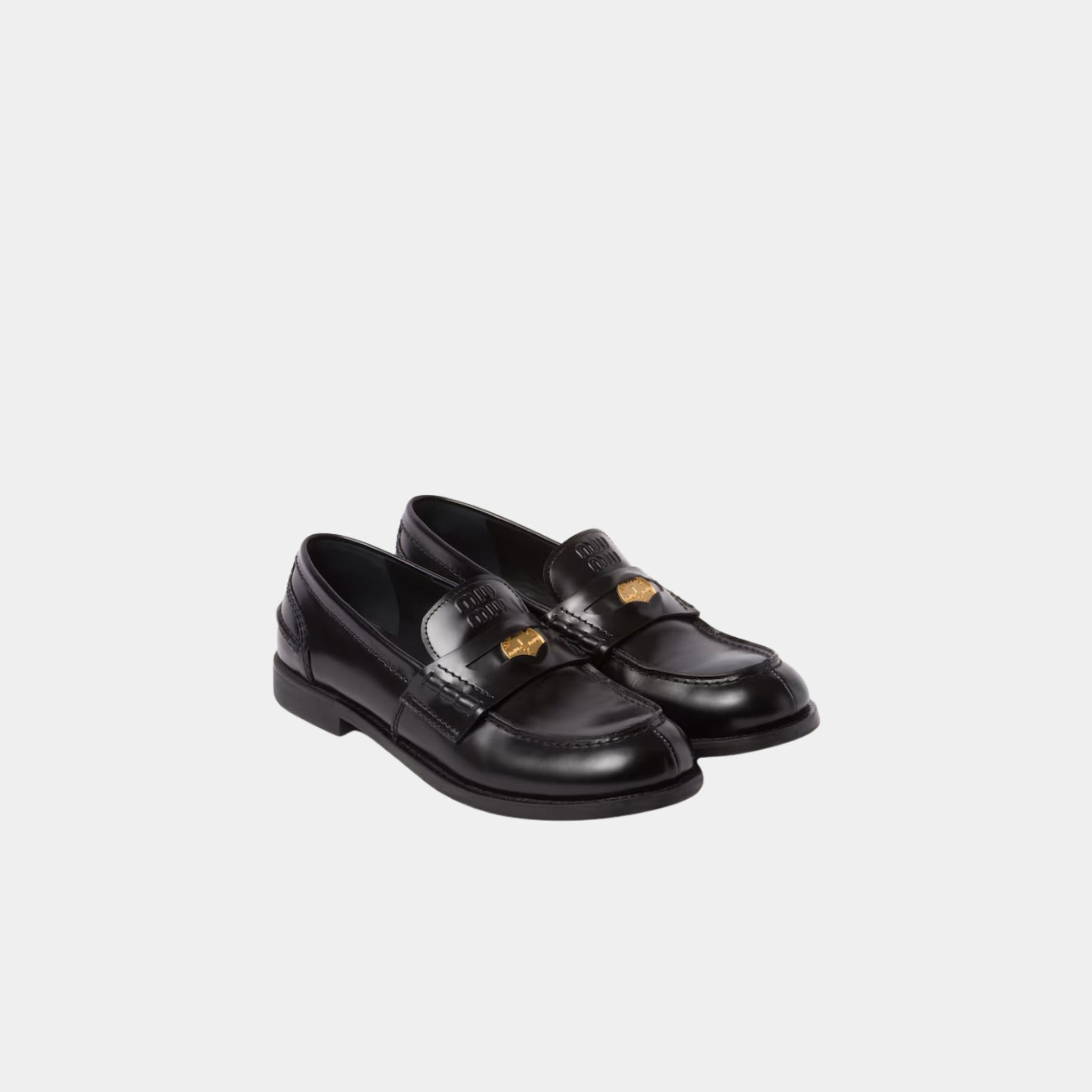 Brushed Leather Penny Loafers