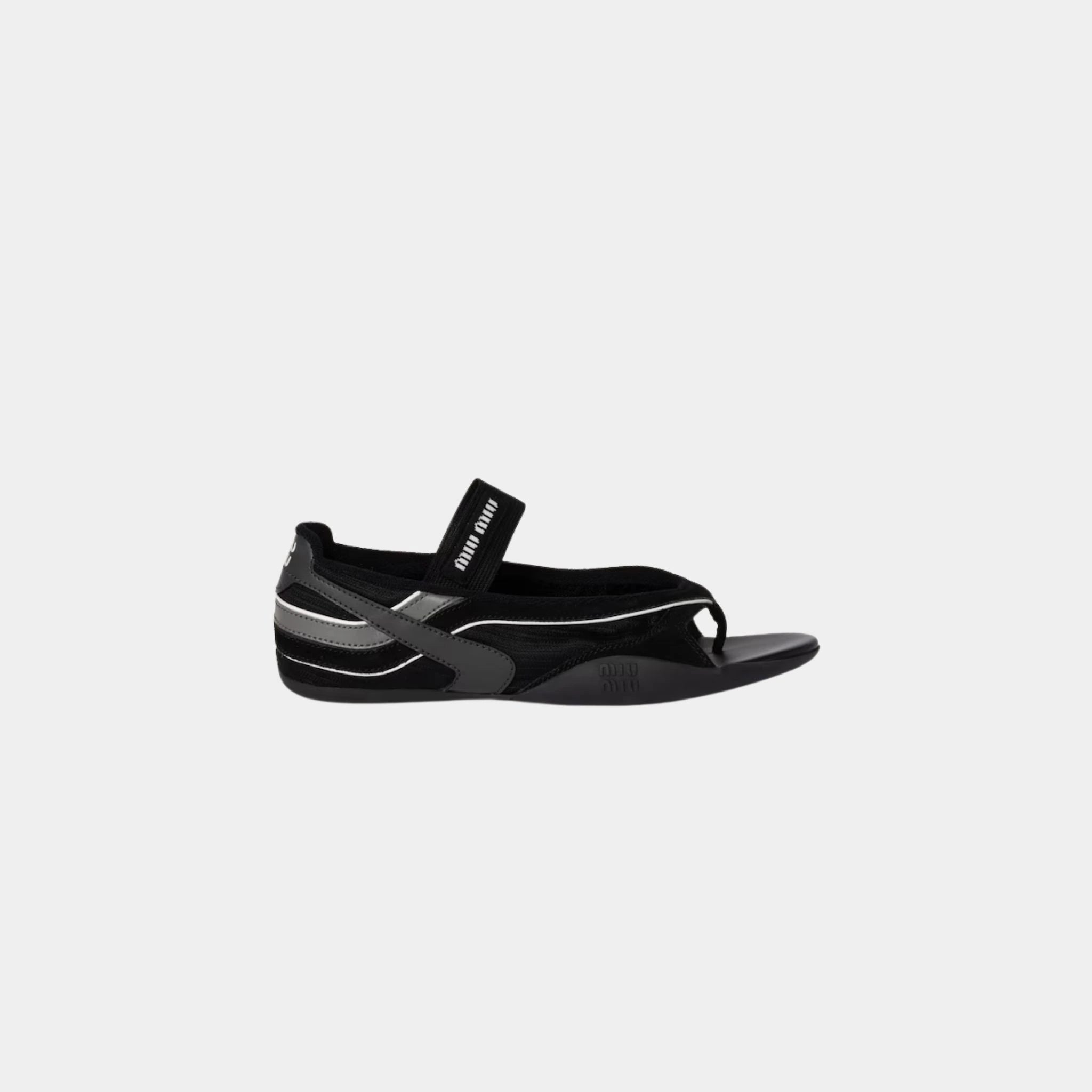 Gymnasium Technical Fabric Thong Ballerinas