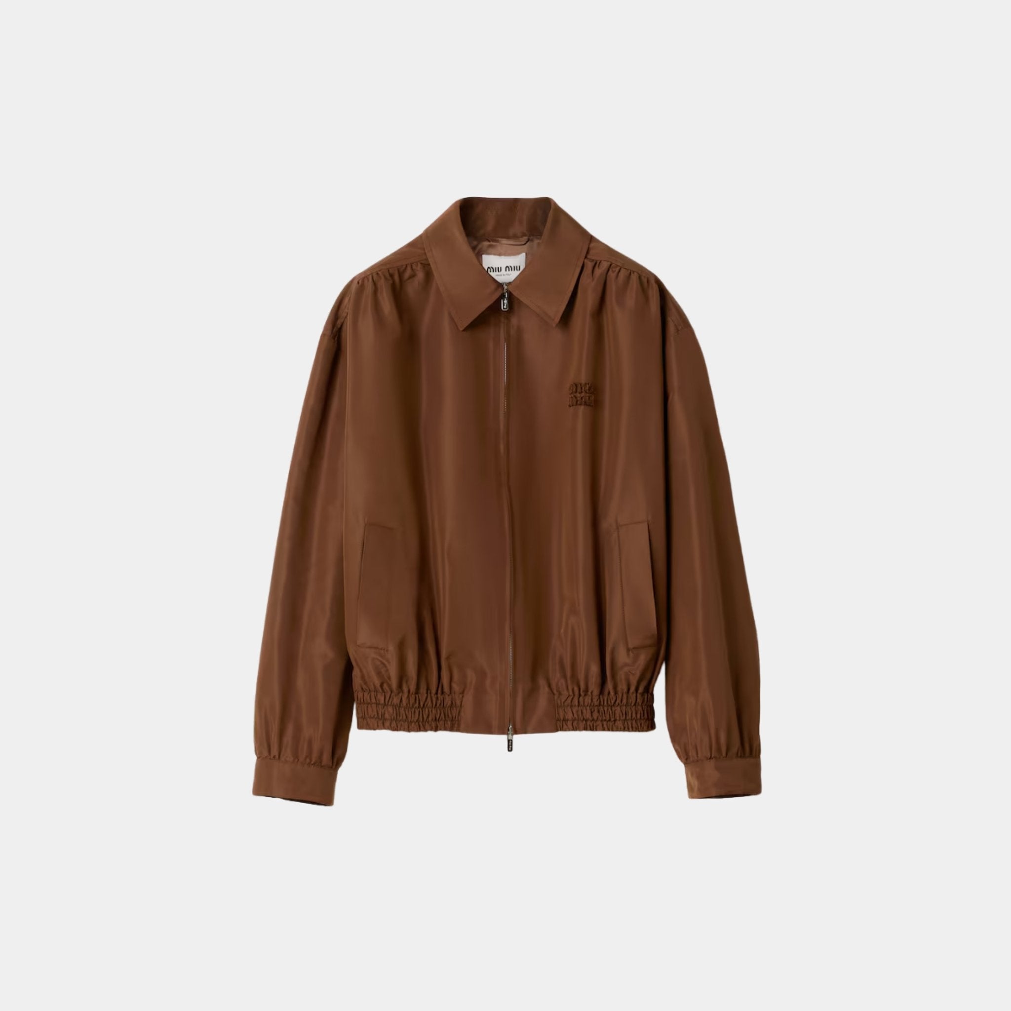 Silk Faille Blouson Jacket