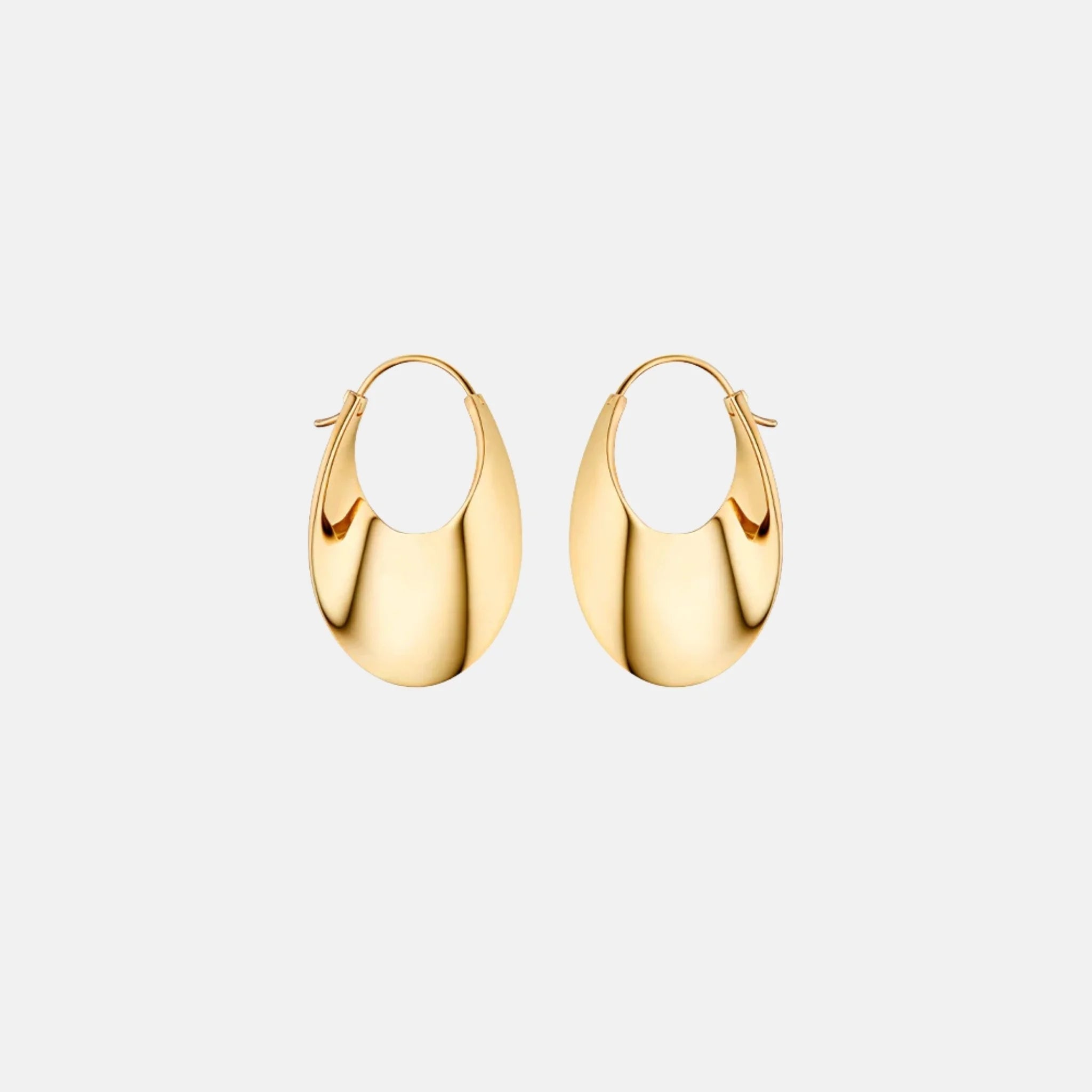 Eole Slim Hoop Earrings 24 Carat Gold Gilded Edition