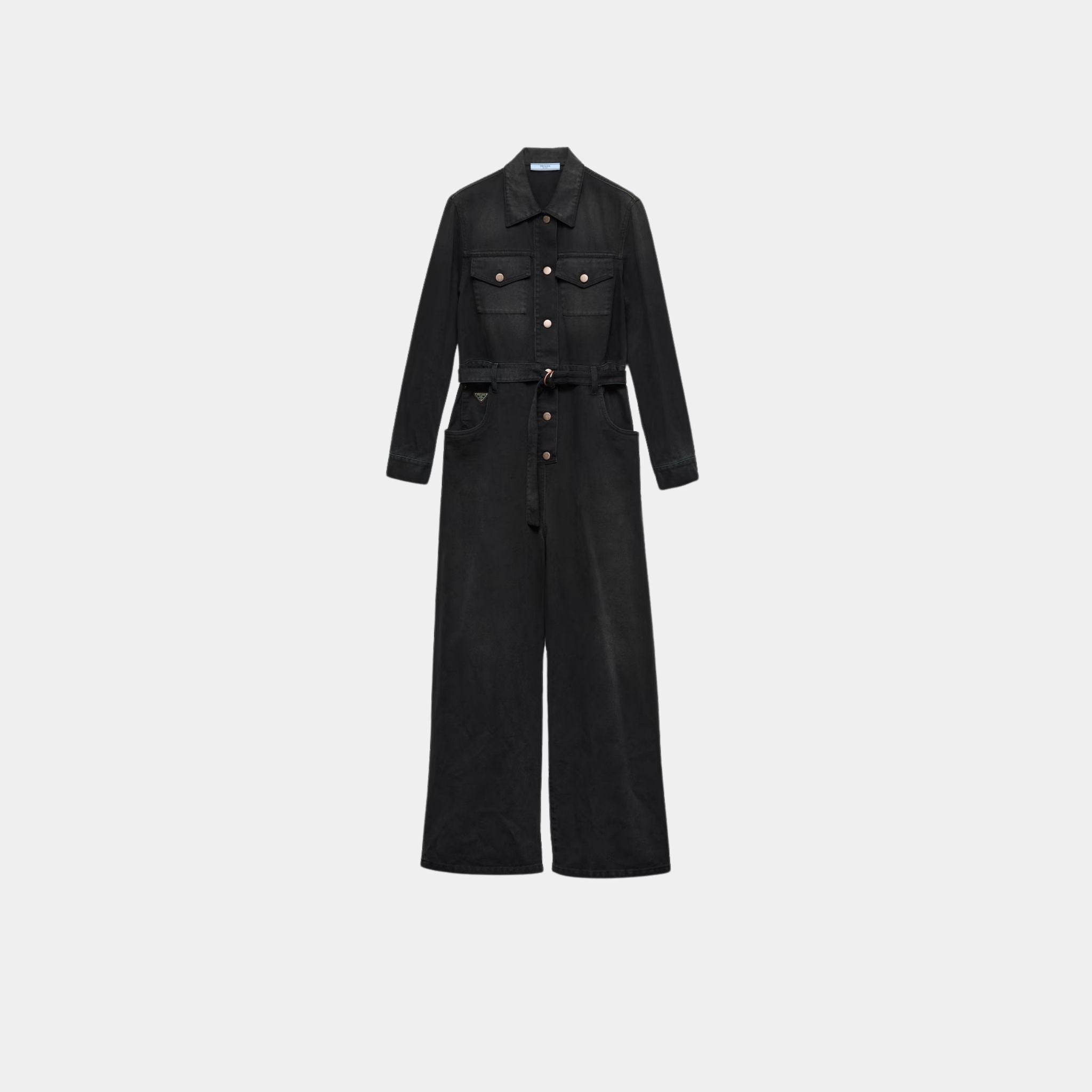 Black Denim Jumpsuit