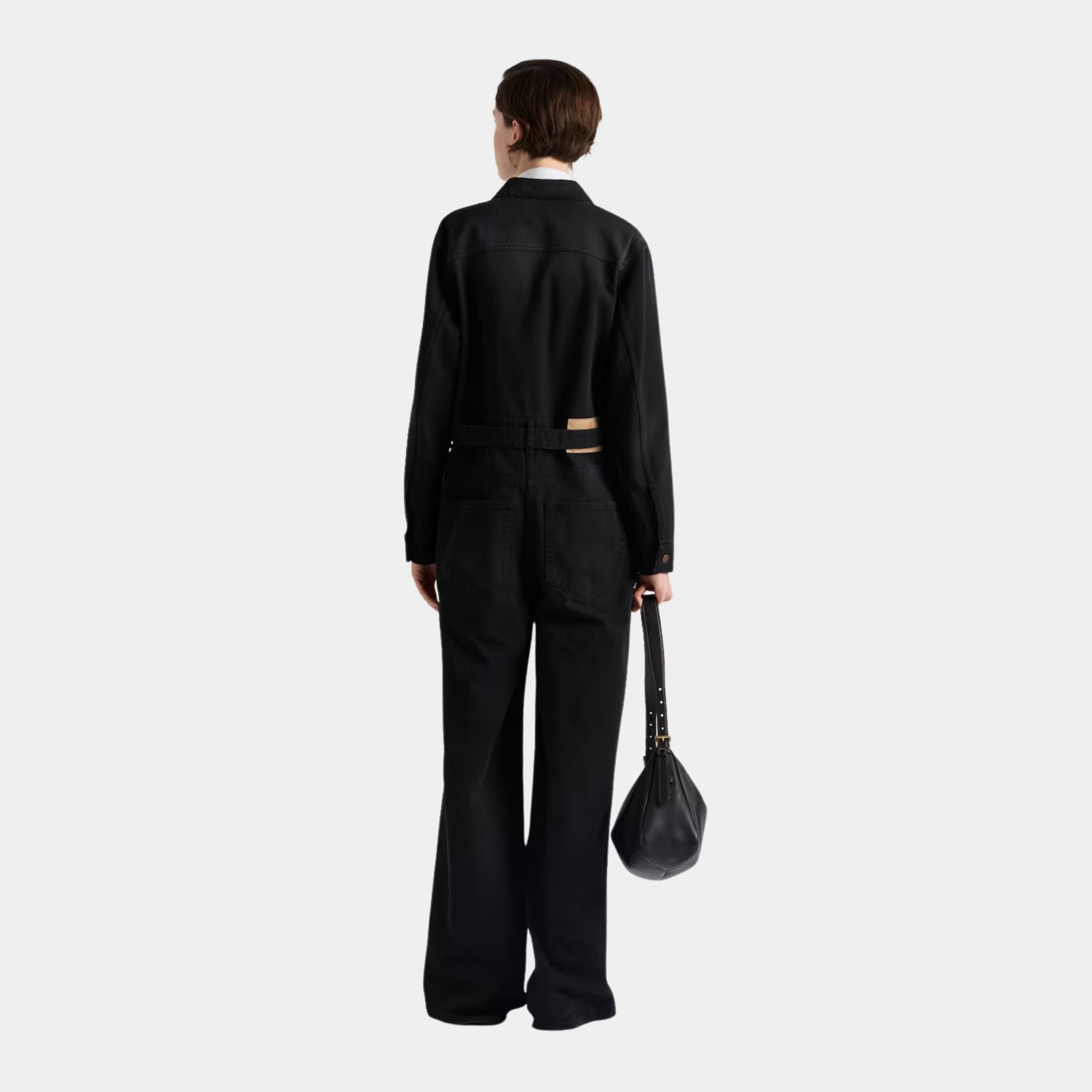 Black Denim Jumpsuit