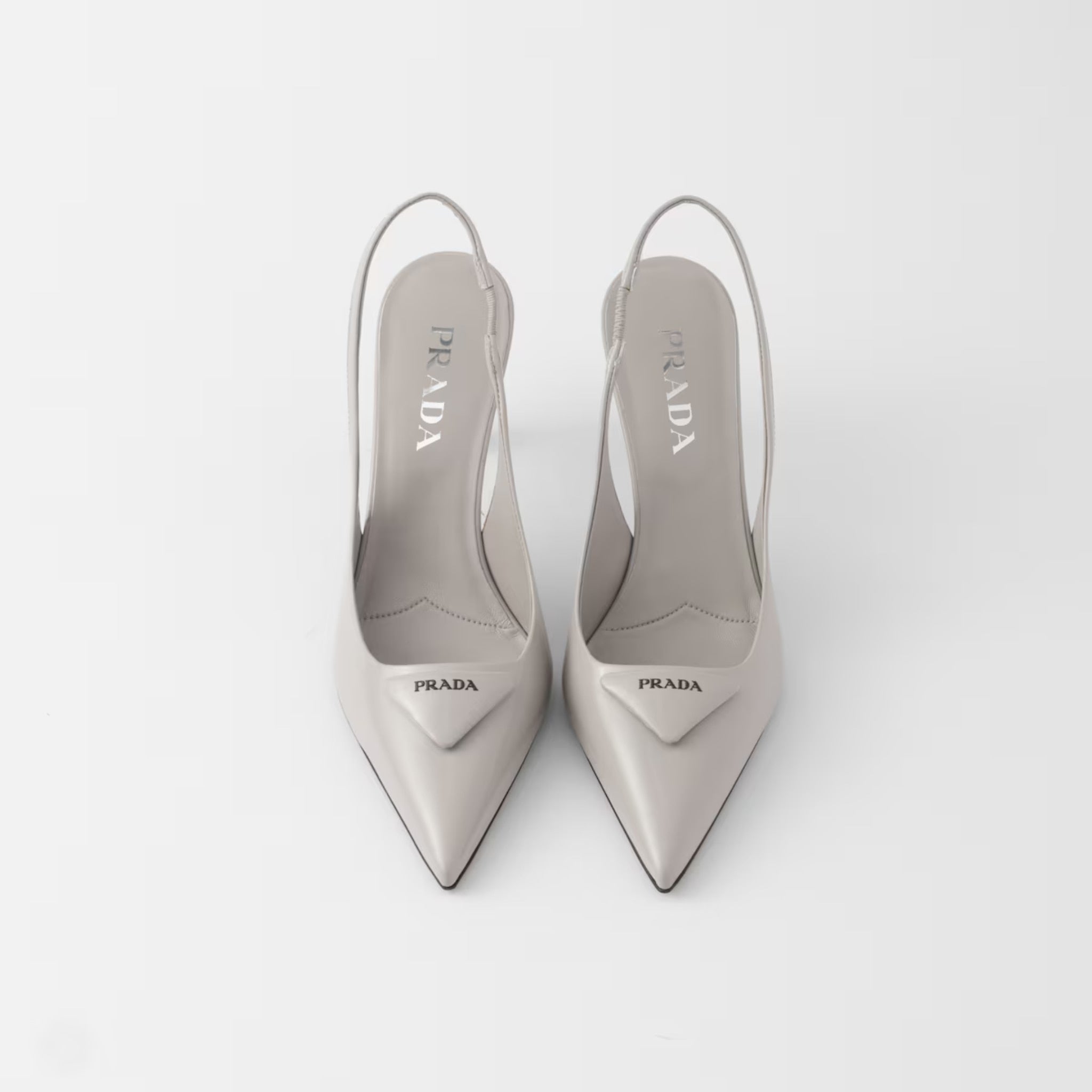 Brushed Leather Slingback Pumps