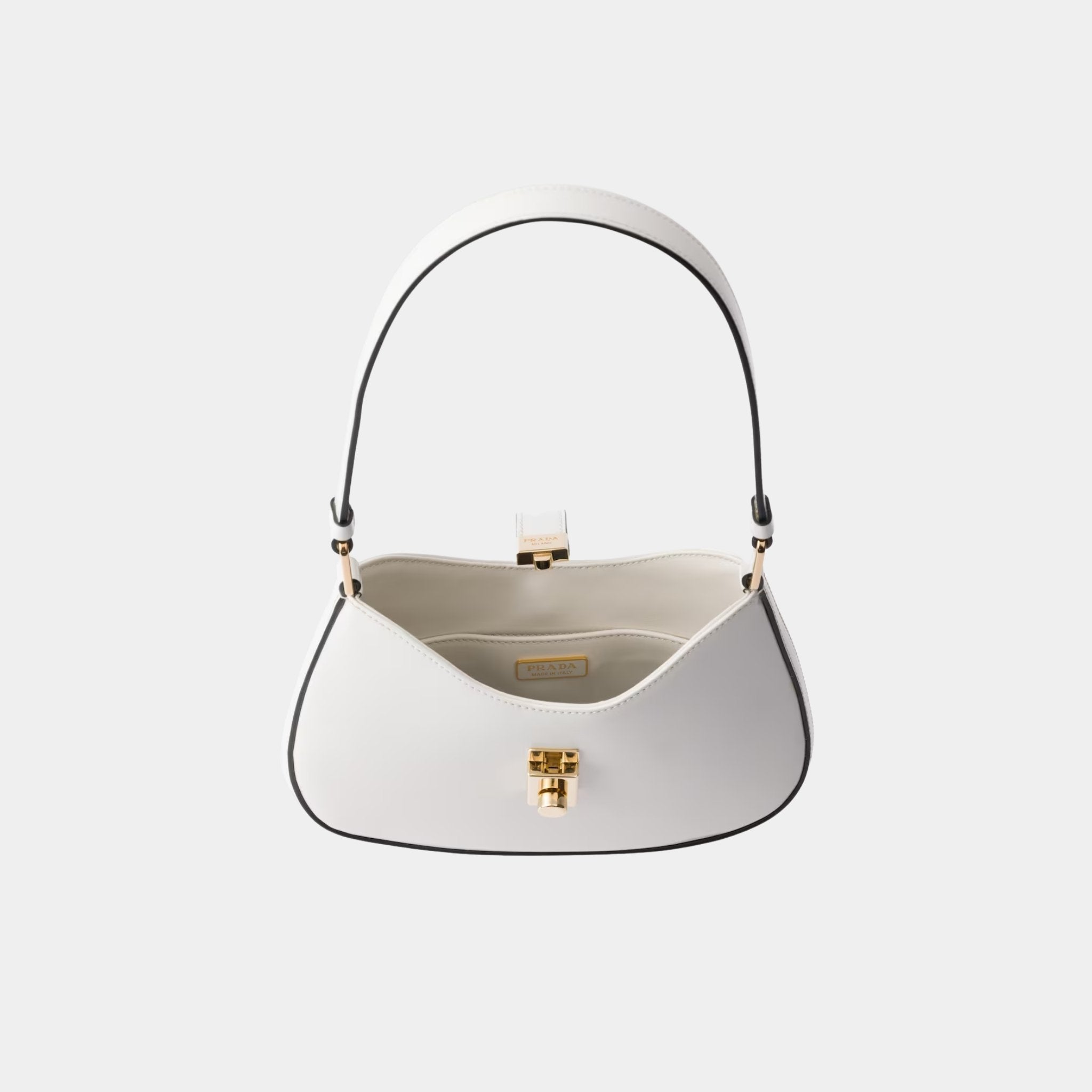 Cleo Brushed Leather Shoulder Bag With Clasp Closure