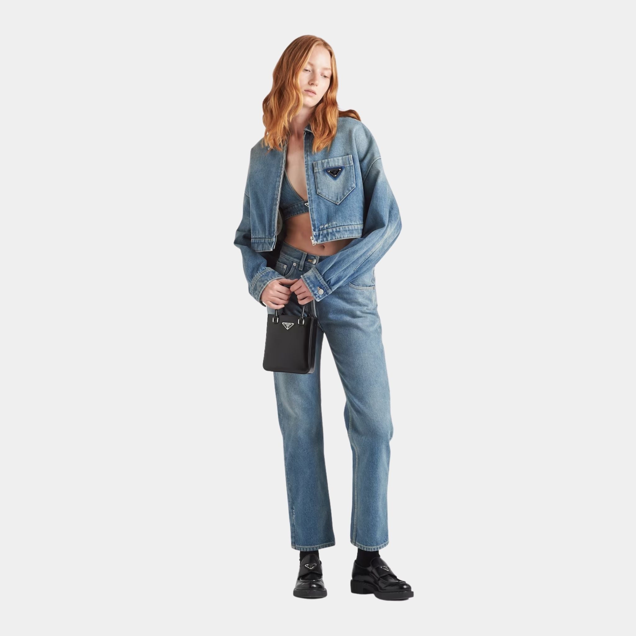Cropped Organic Denim Jacket