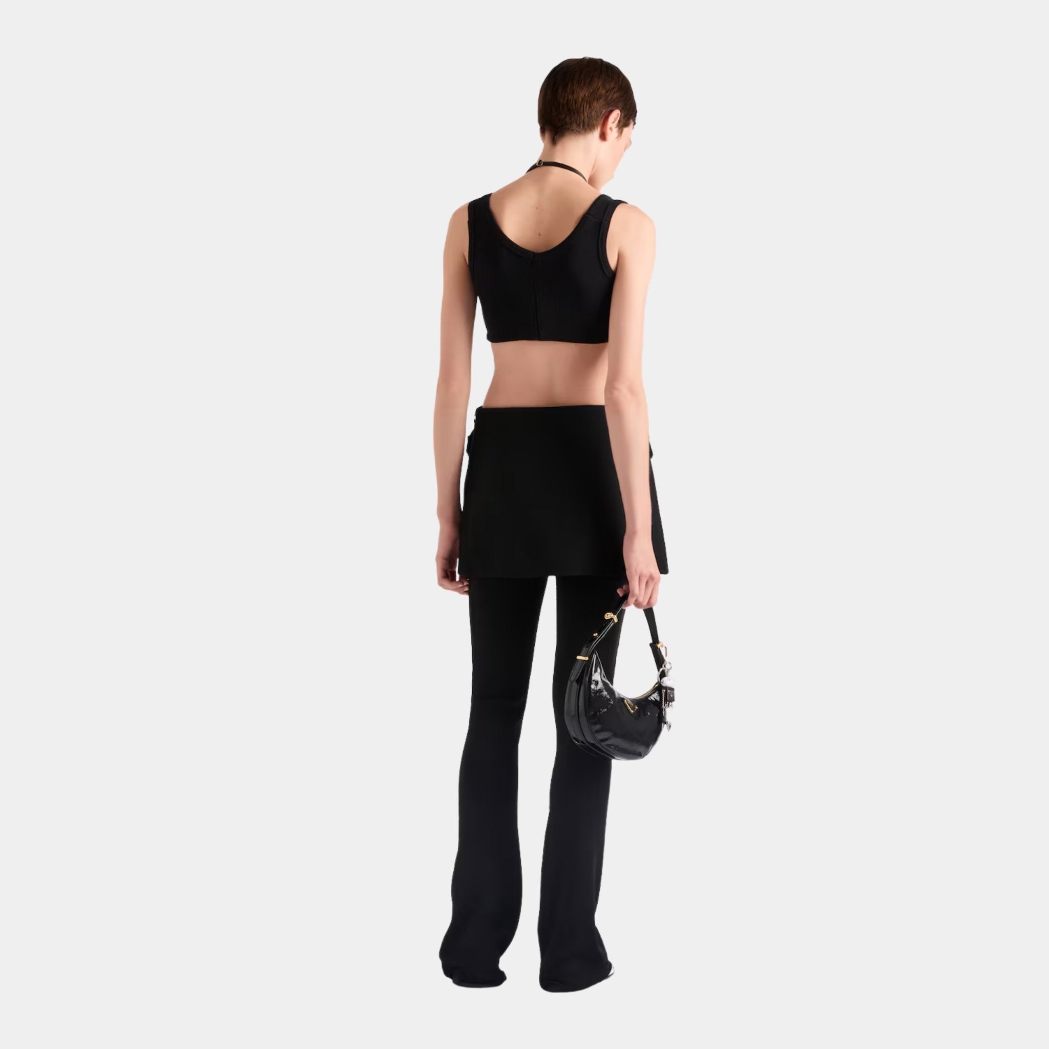 Ribbed Knit Jersey Pants