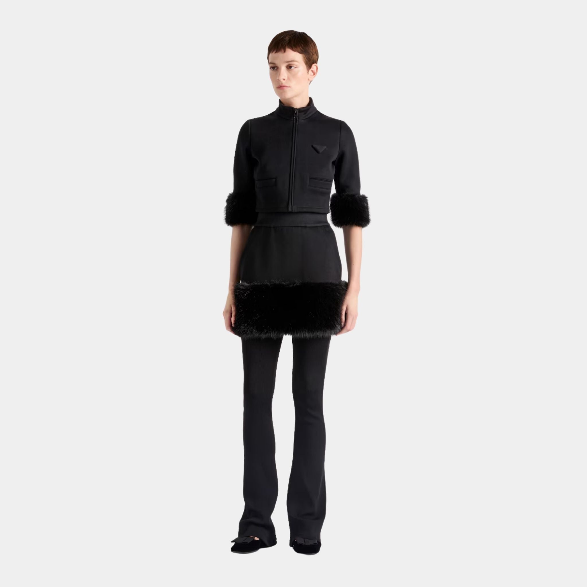 Unlined Short Sweatskirt