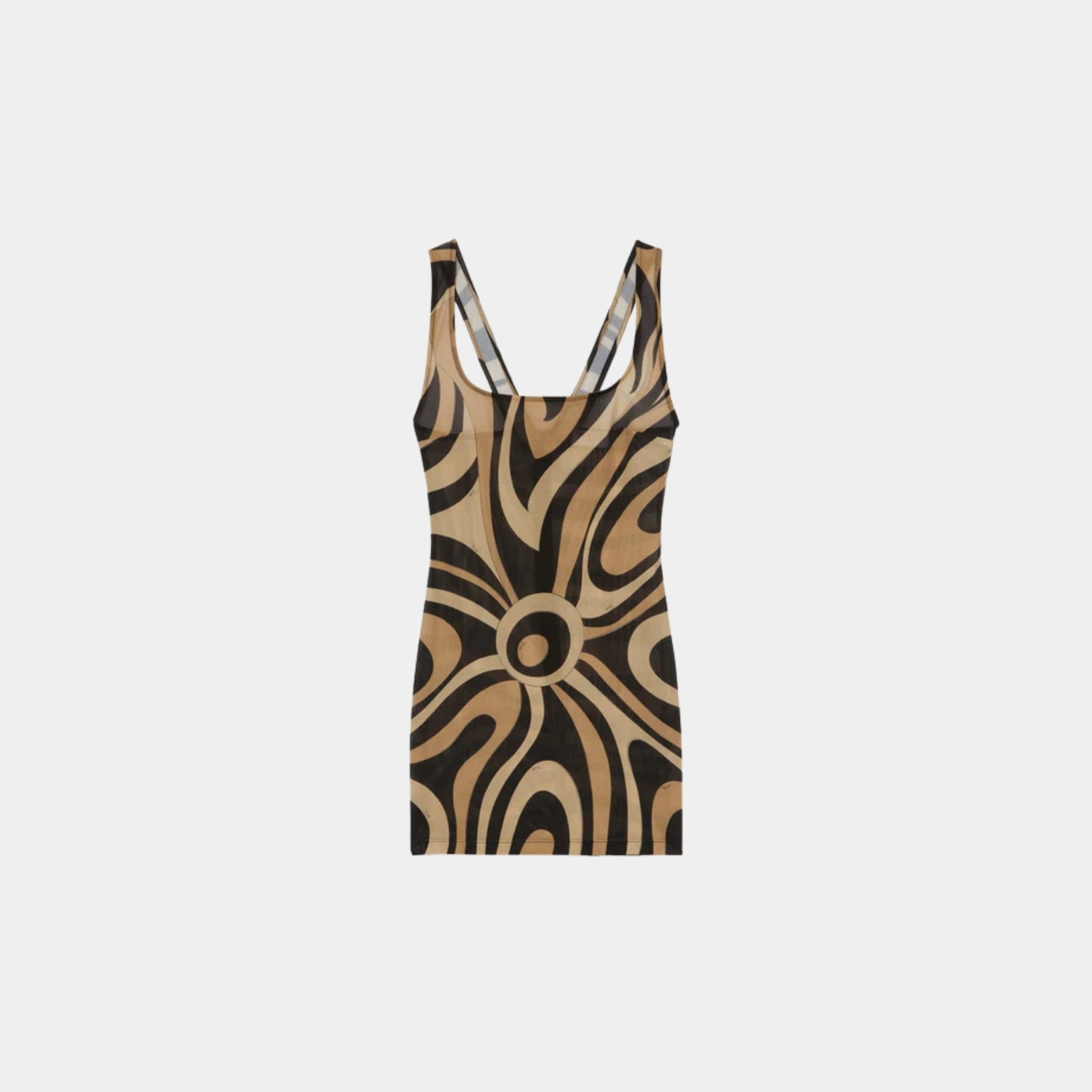 Marmo Square Neckline Mini Dress