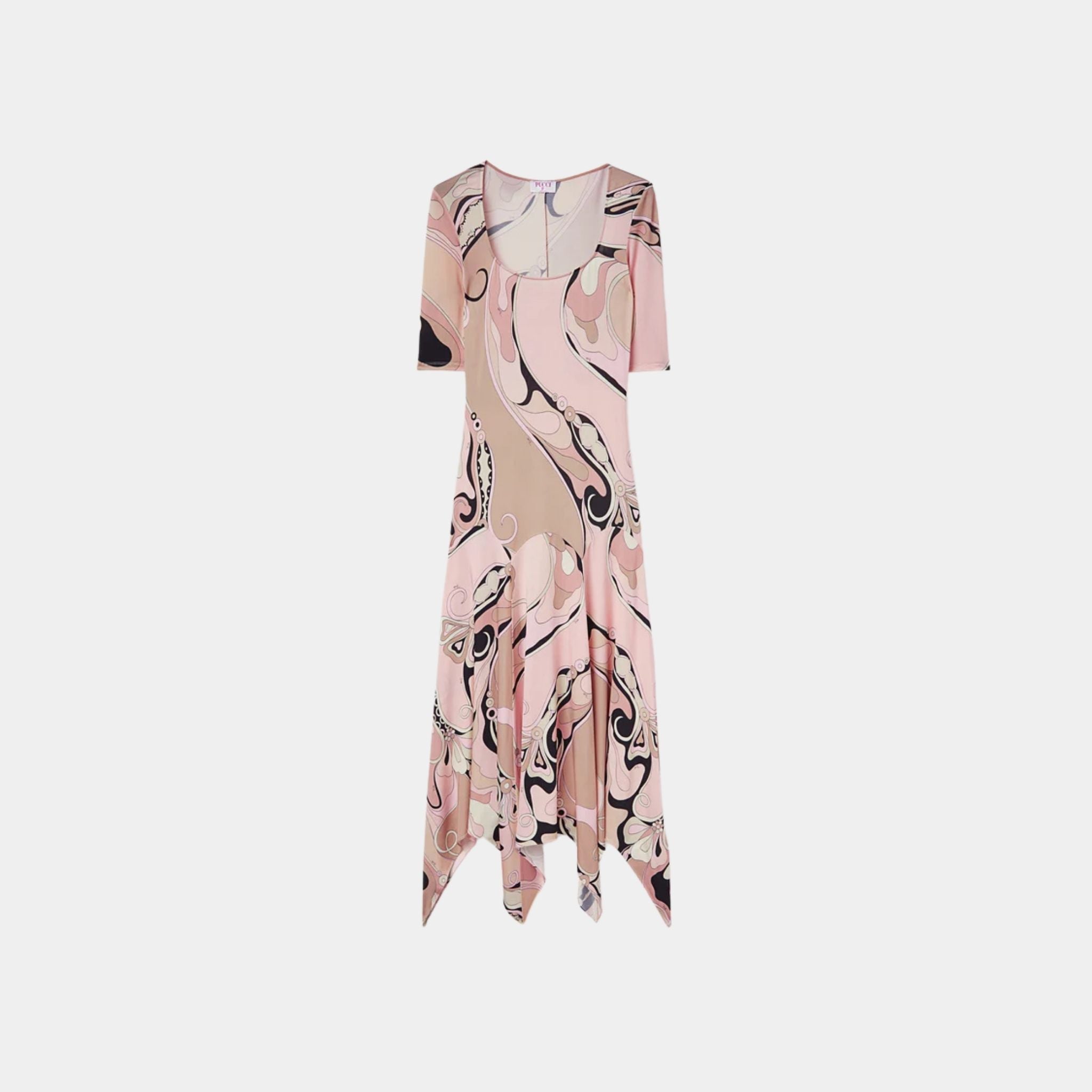 Orchidee Print Long Dress