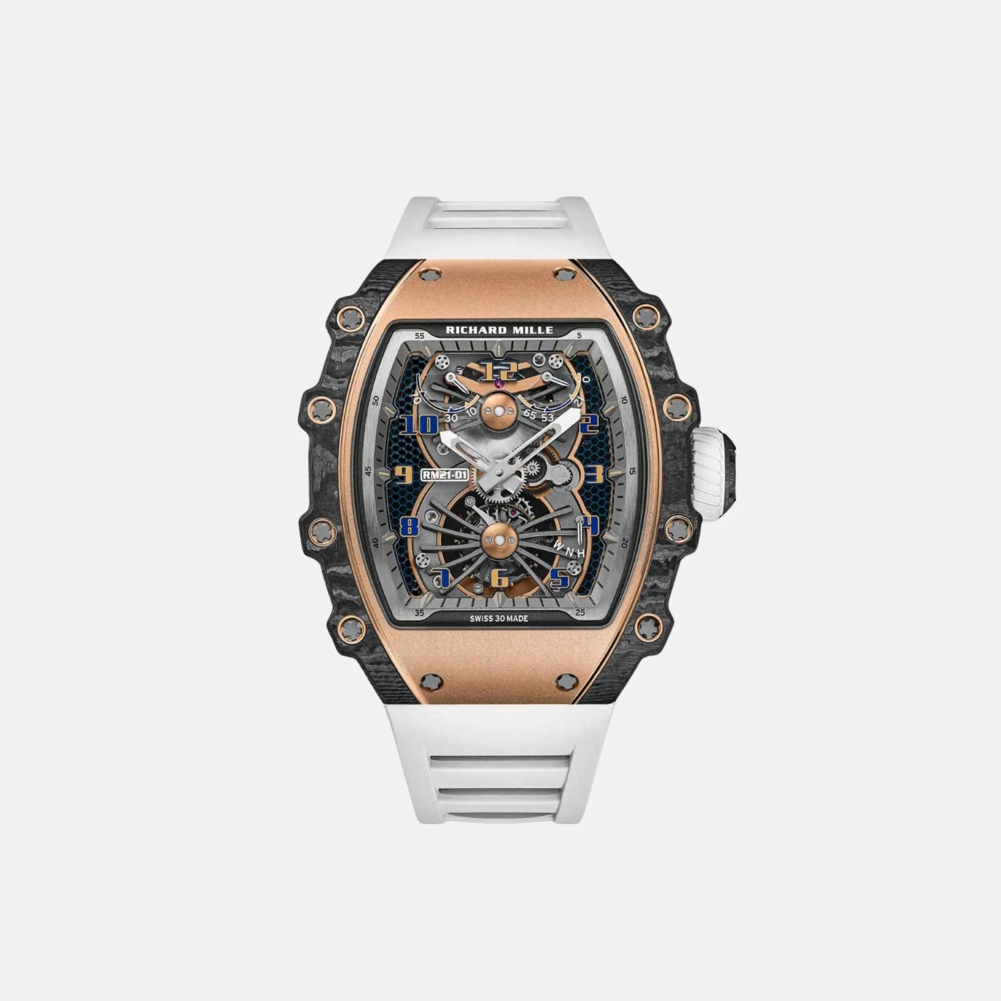 RM21-01 Tourbillon Aerodyne Rose Gold Carbon Dial